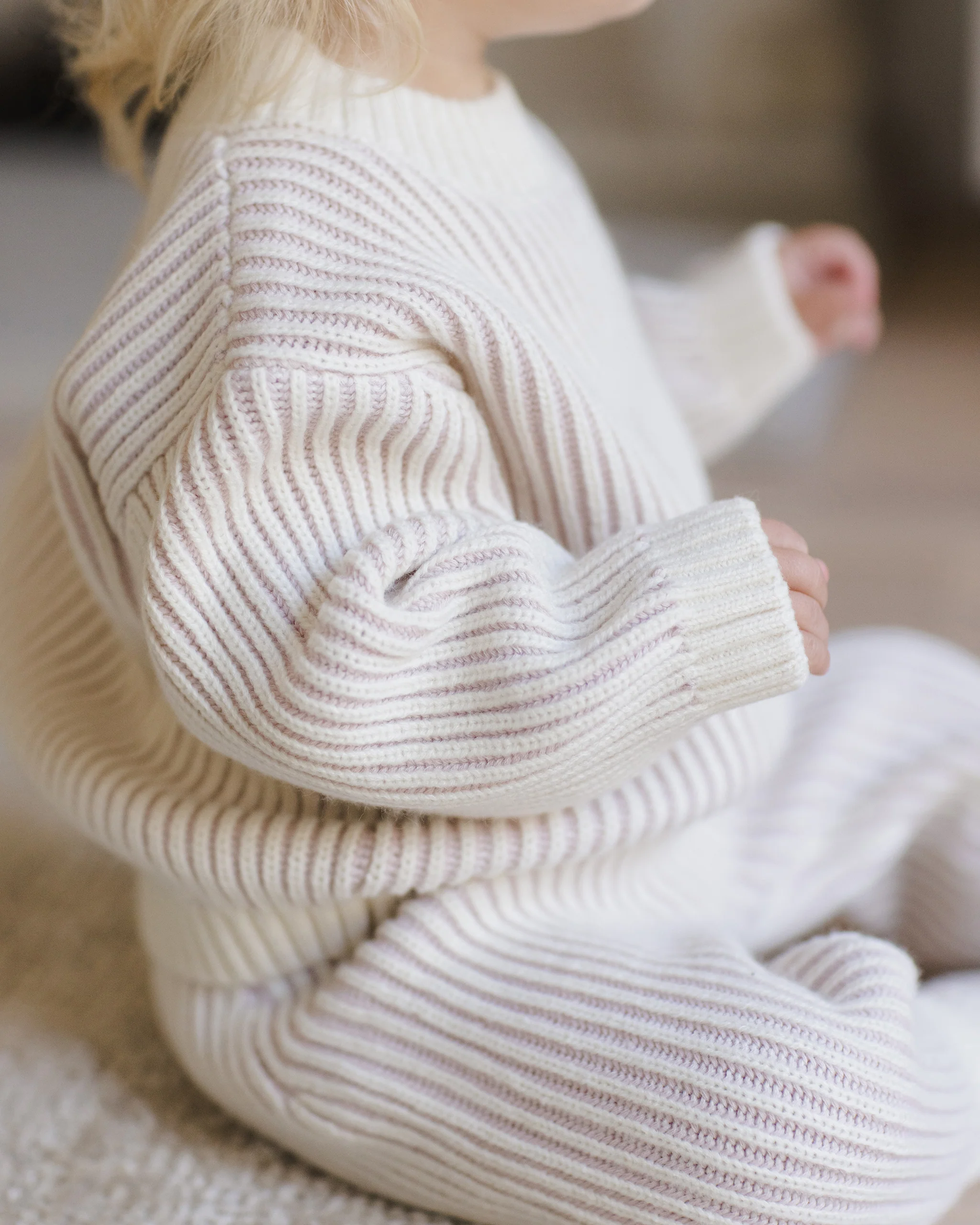 Relaxed Knit Sweater Lilac - Image 3