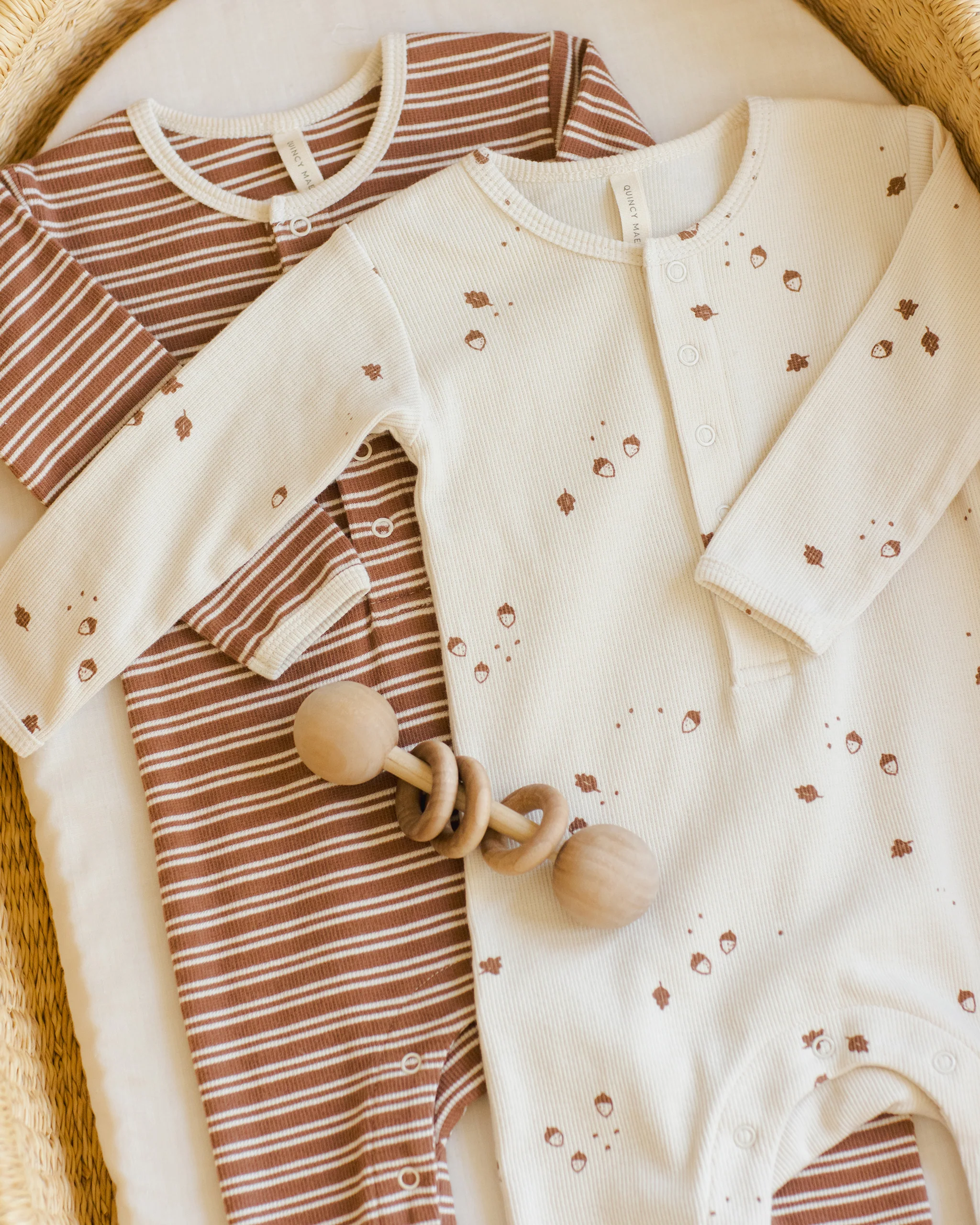 Ribbed Baby Jumpsuit Cedar Micro Stripe - Image 2