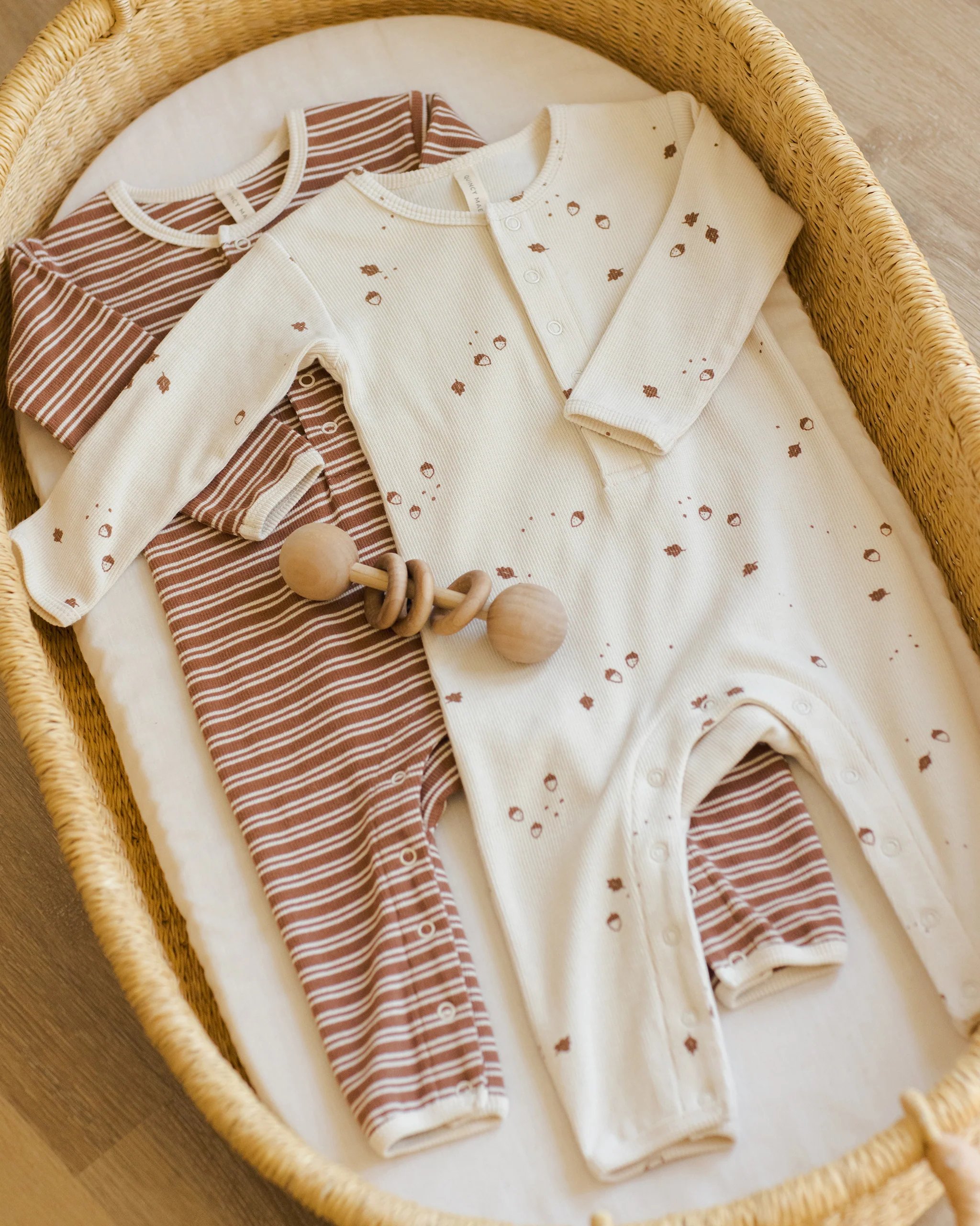 Ribbed Baby Jumpsuit Cedar Micro Stripe - Image 3