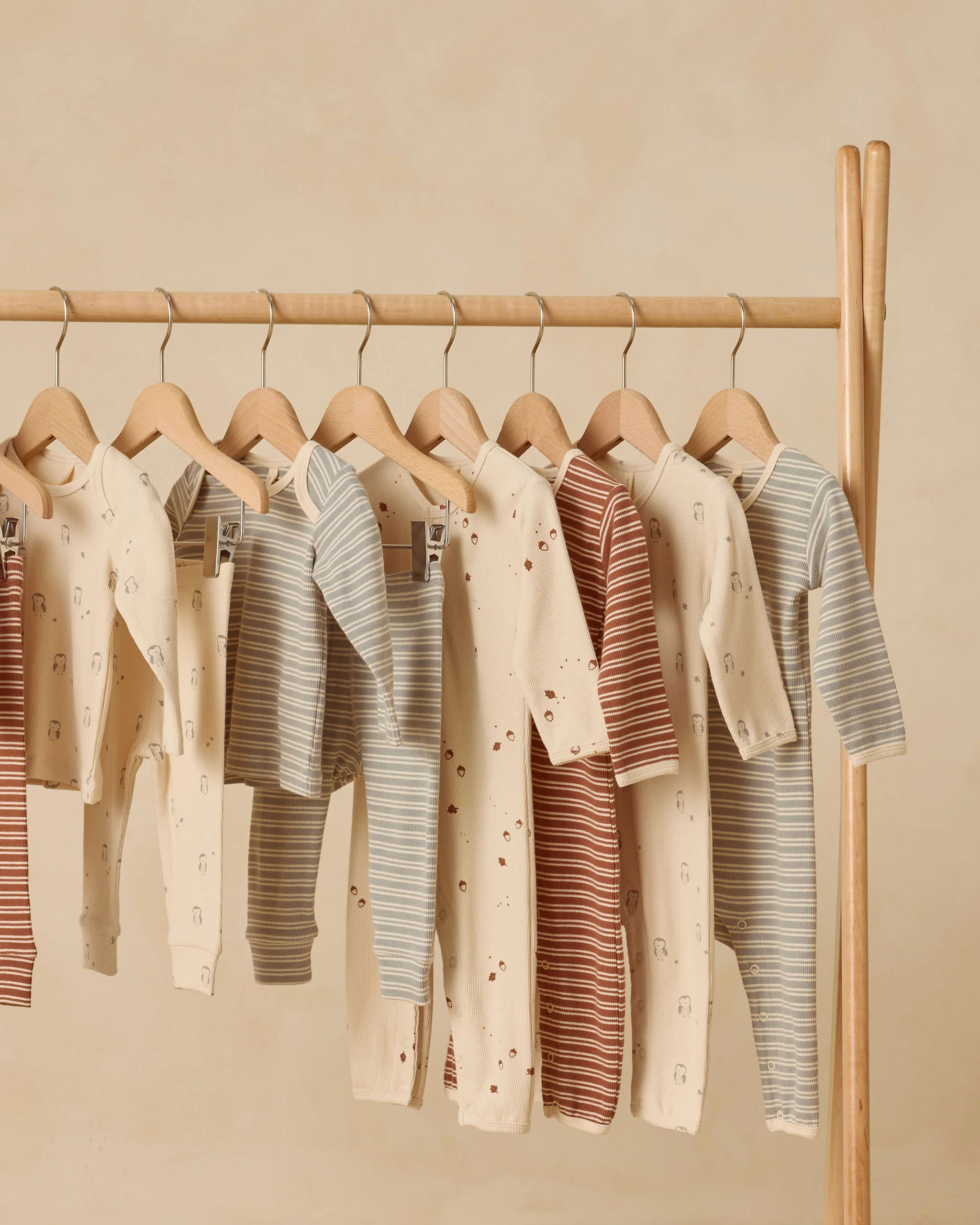 Ribbed Baby Jumpsuit Cedar Micro Stripe - Image 4