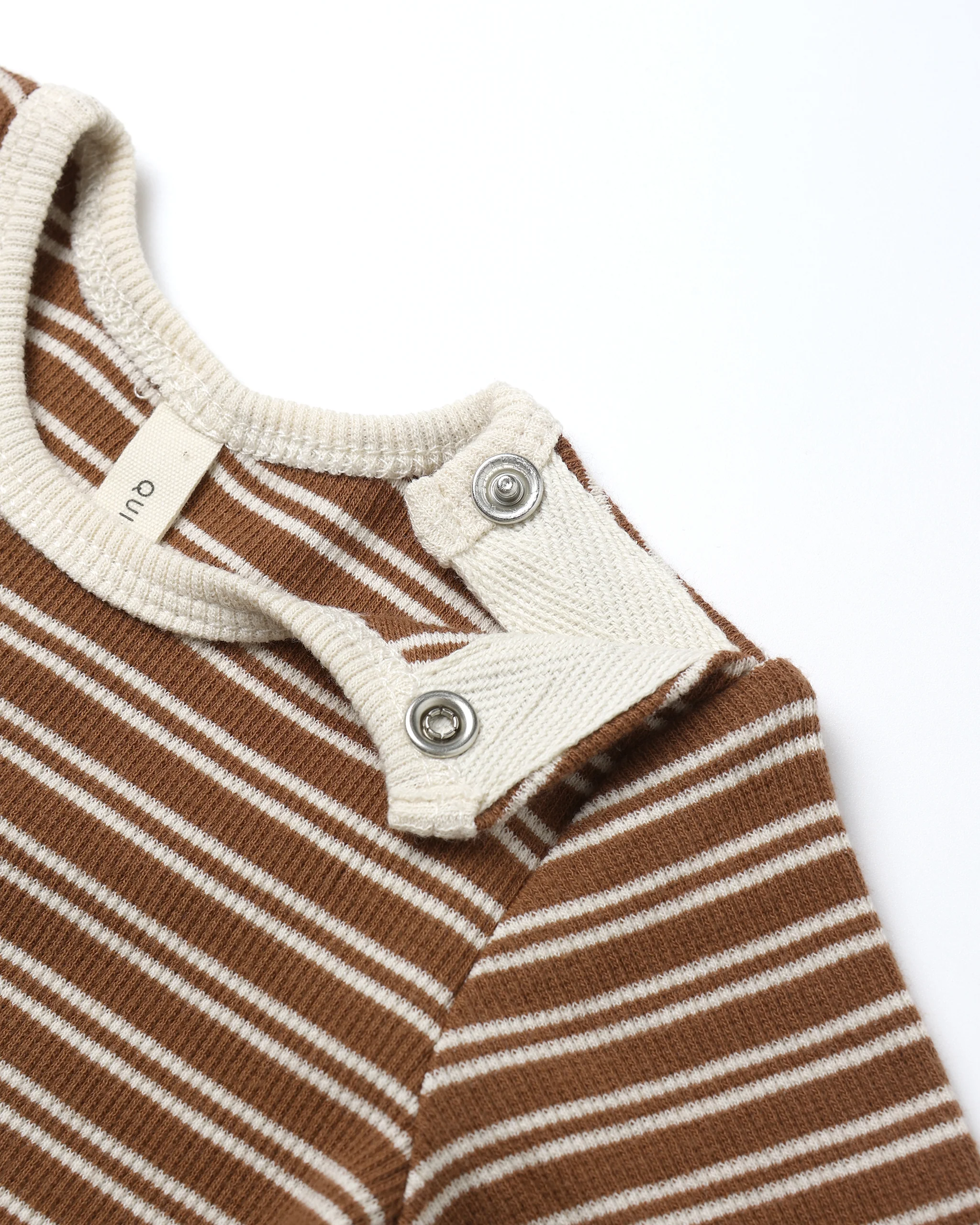 Ribbed Bodysuit, 2 Pack Cedar Micro Stripe, Acorns - Image 3