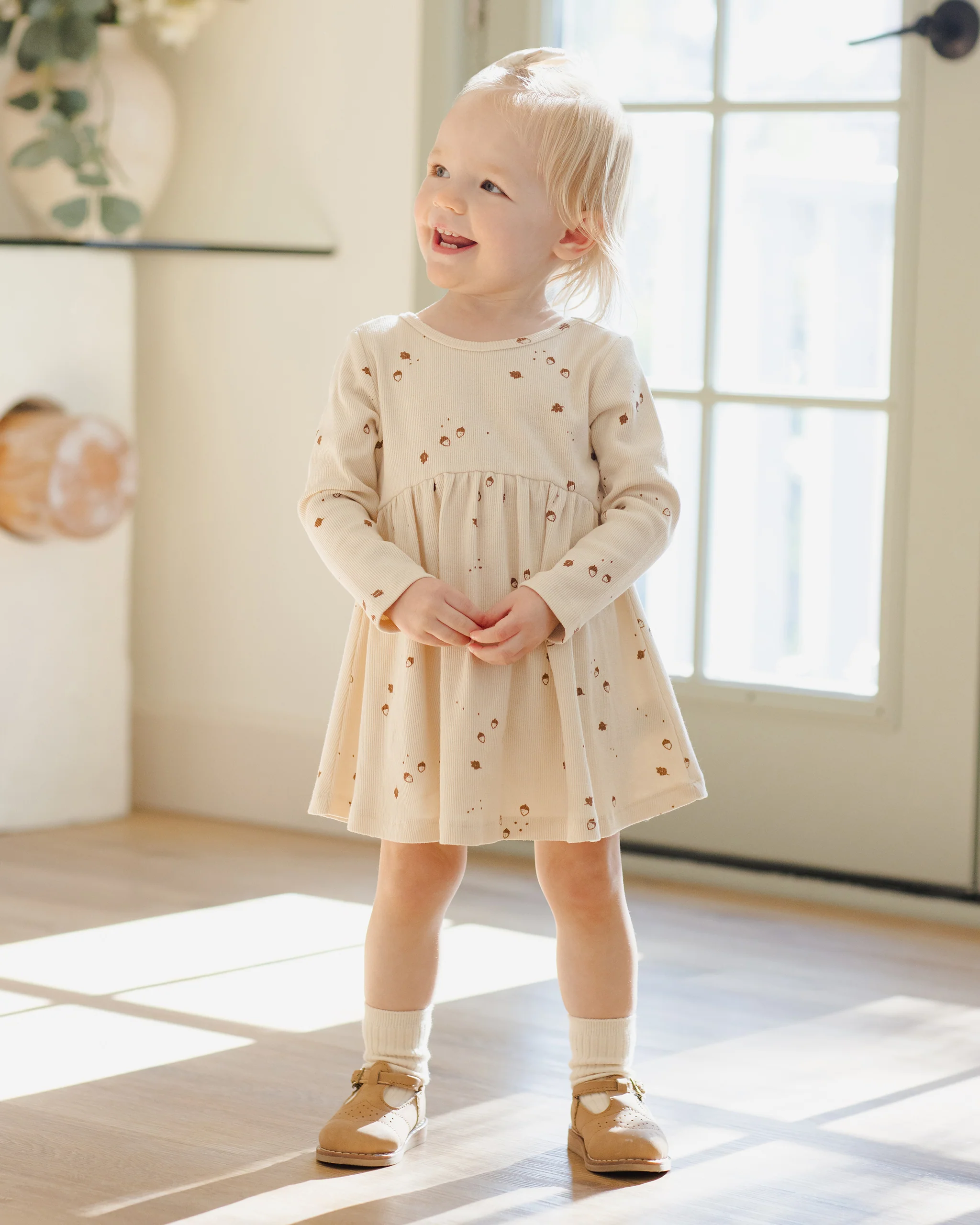 Ribbed Long Sleeve Dress Acorns - Image 5