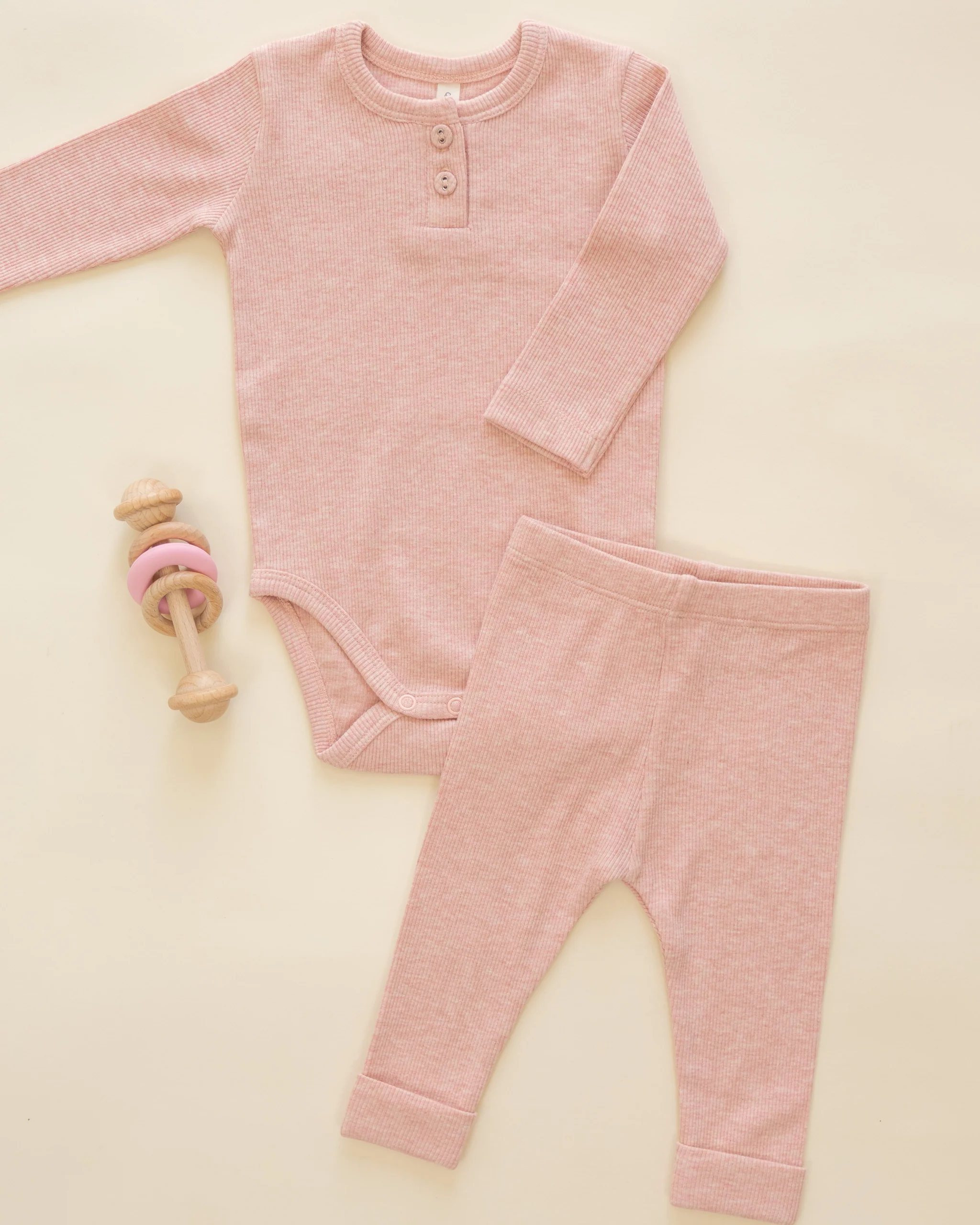Ribbed Legging Rose - Image 2