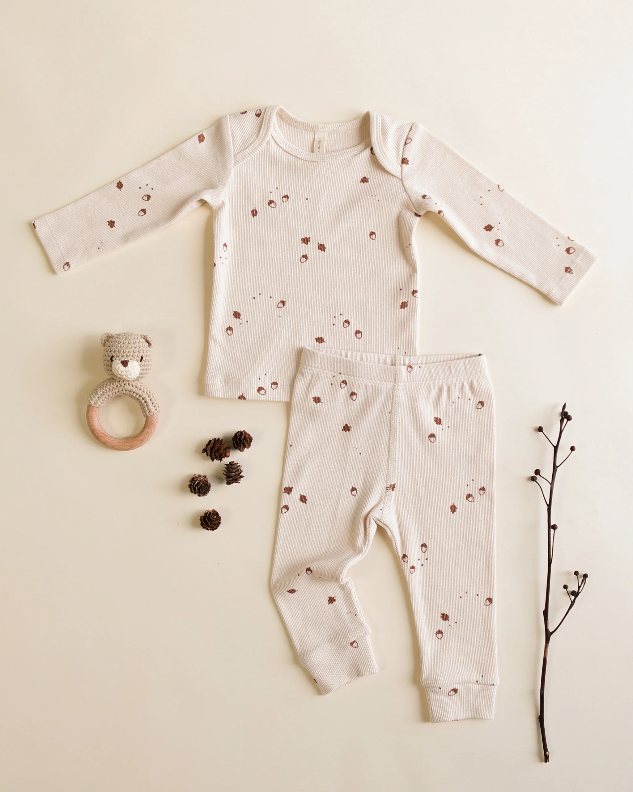 Ribbed Tee + Legging Set Acorns - Image 2
