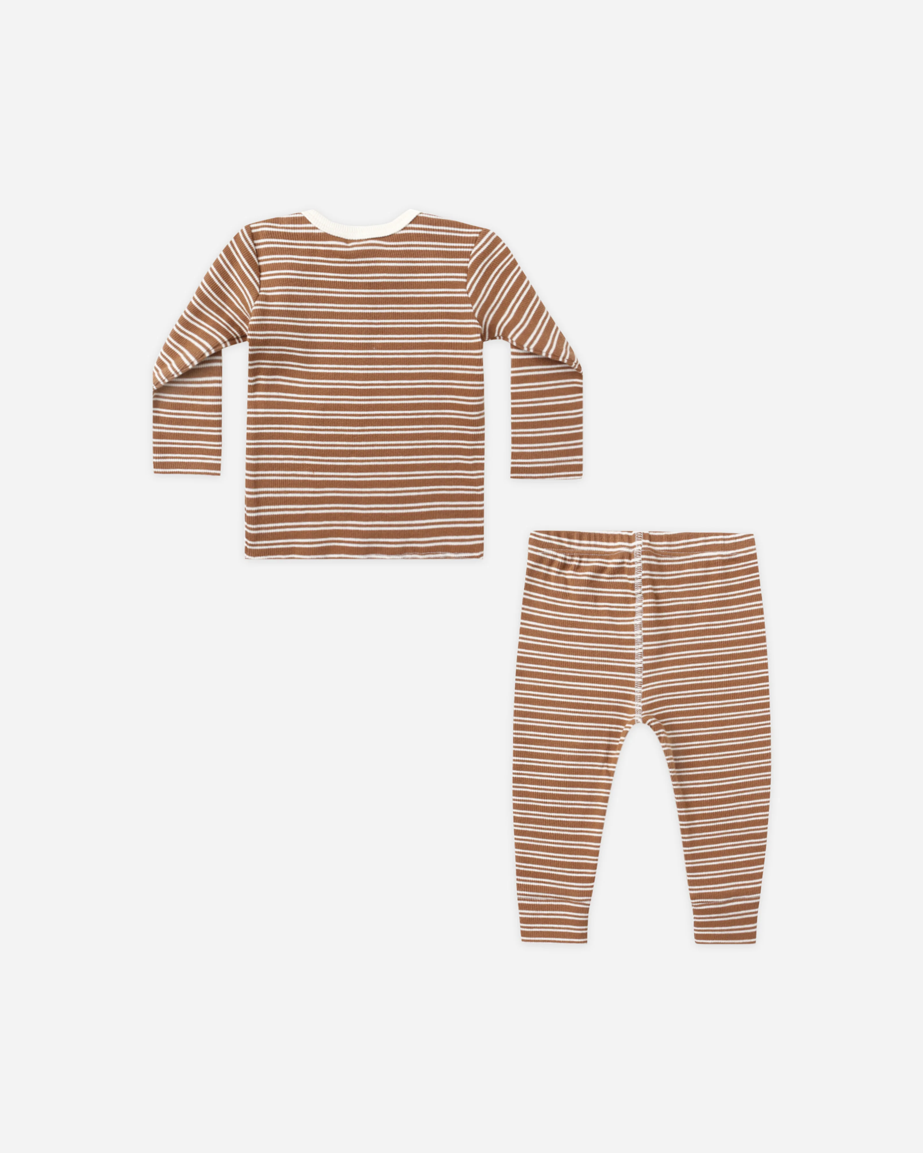 Ribbed Tee + Legging Set Cedar Micro Stripe - Image 2