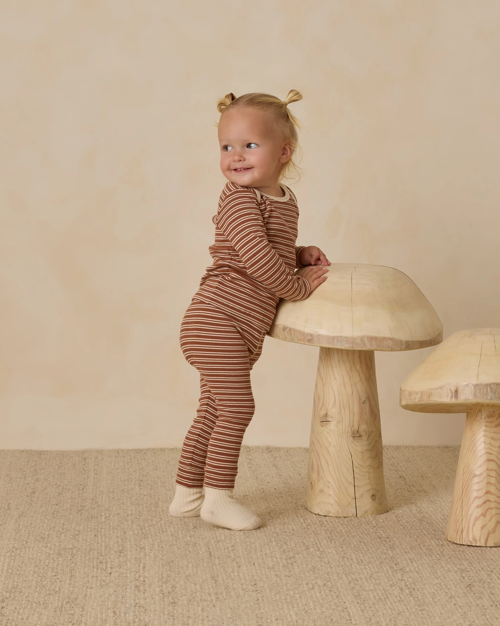 Ribbed Tee + Legging Set Cedar Micro Stripe - Image 3