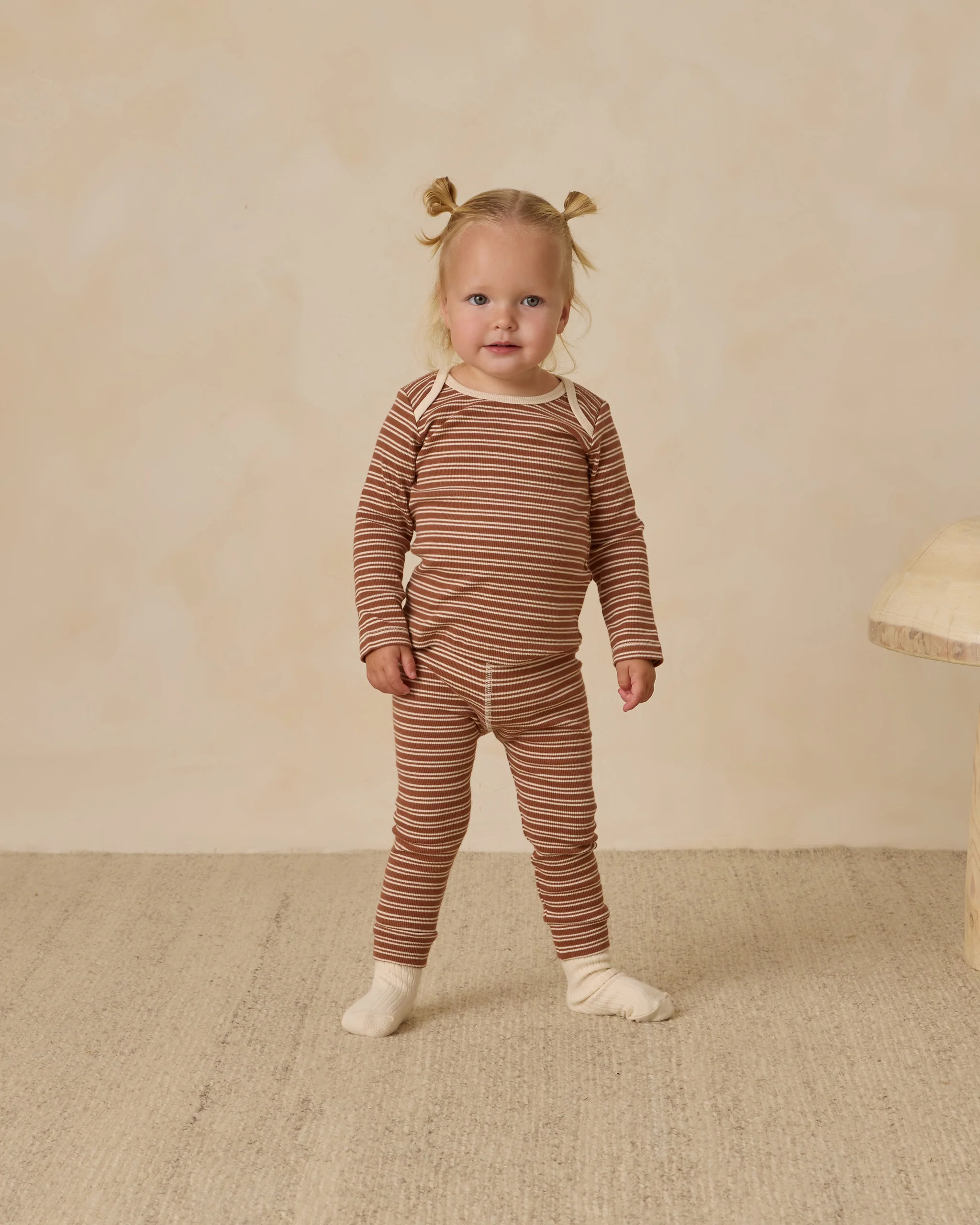 Ribbed Tee + Legging Set Cedar Micro Stripe - Image 4