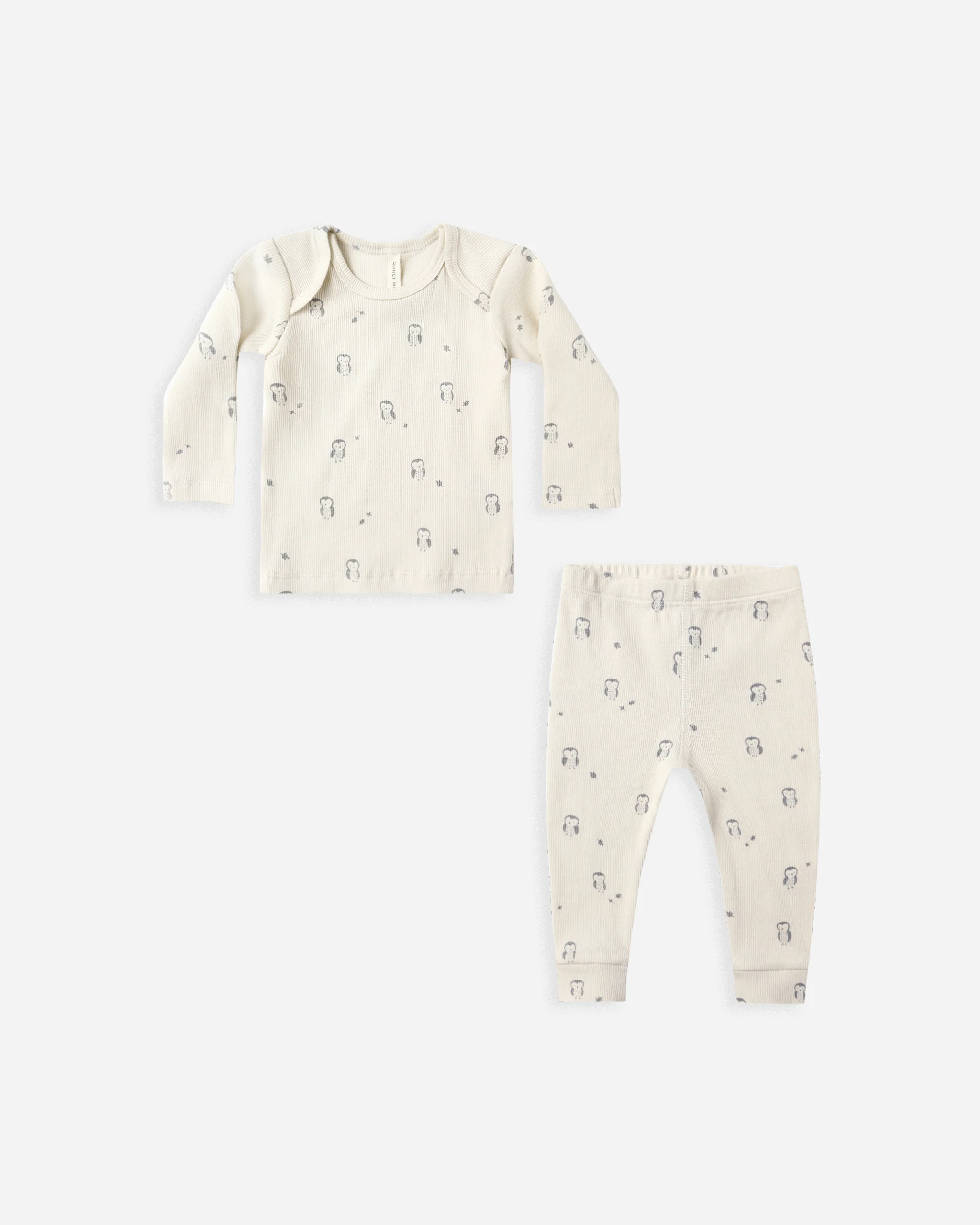 Ribbed Tee + Legging Set Owls