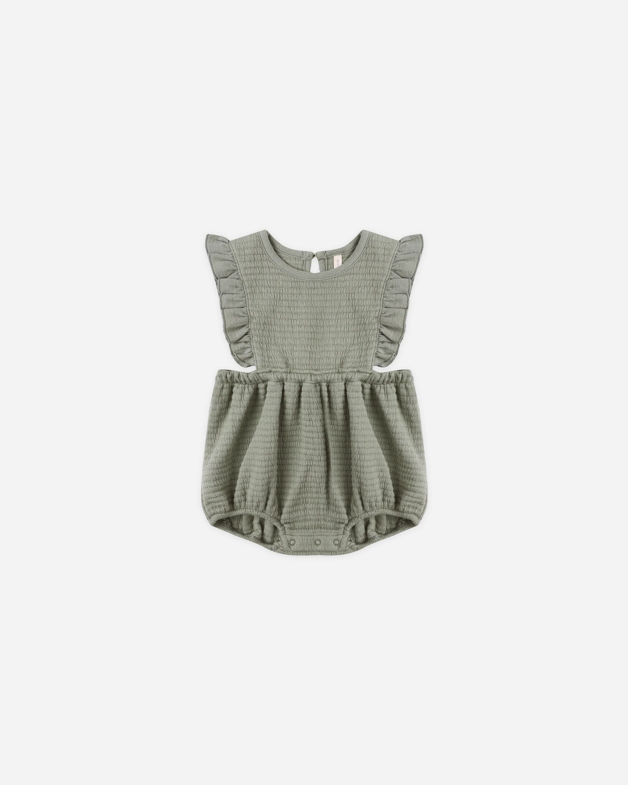 Ruffle Bubble Romper Forest