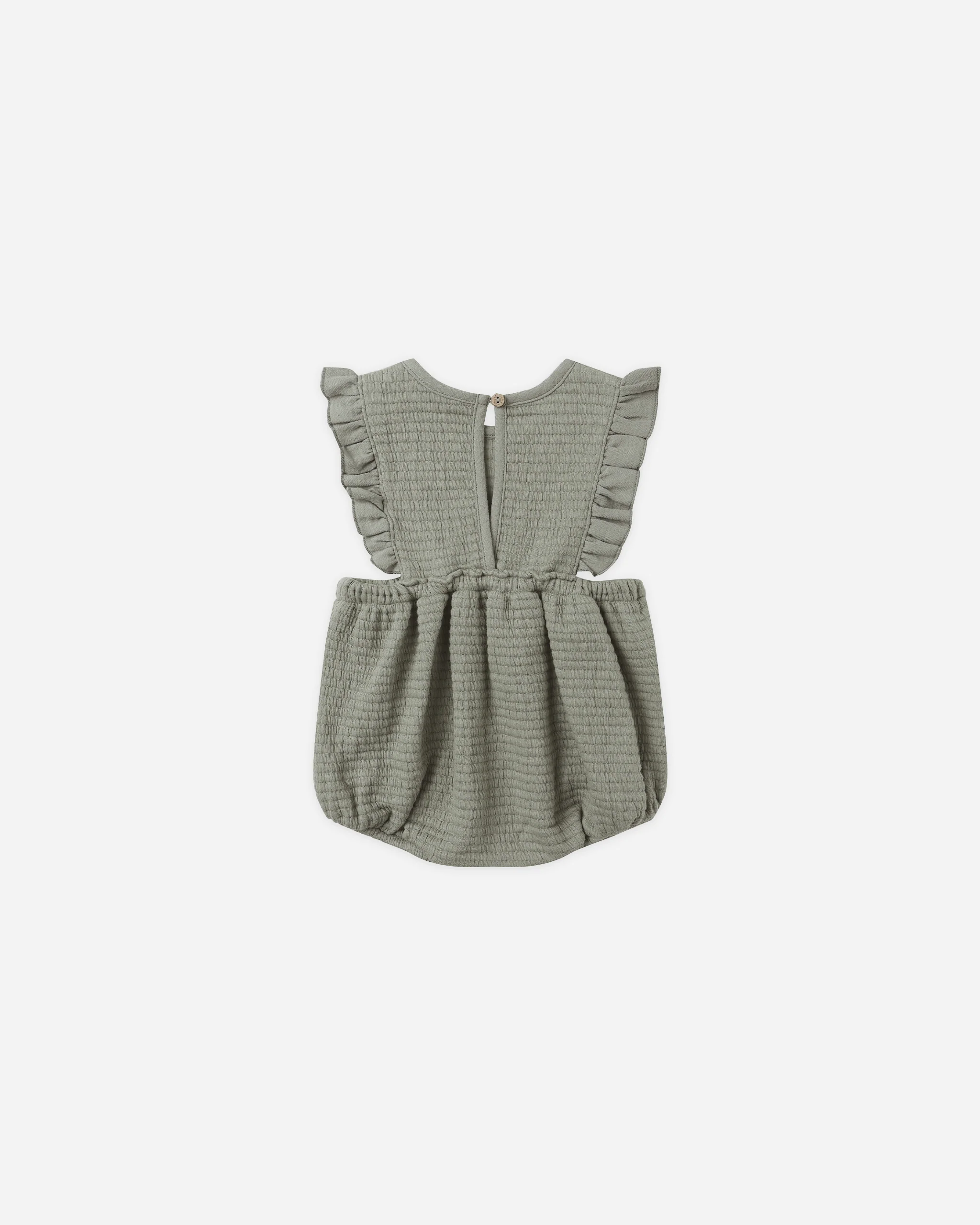 Ruffle Bubble Romper Forest - Image 2