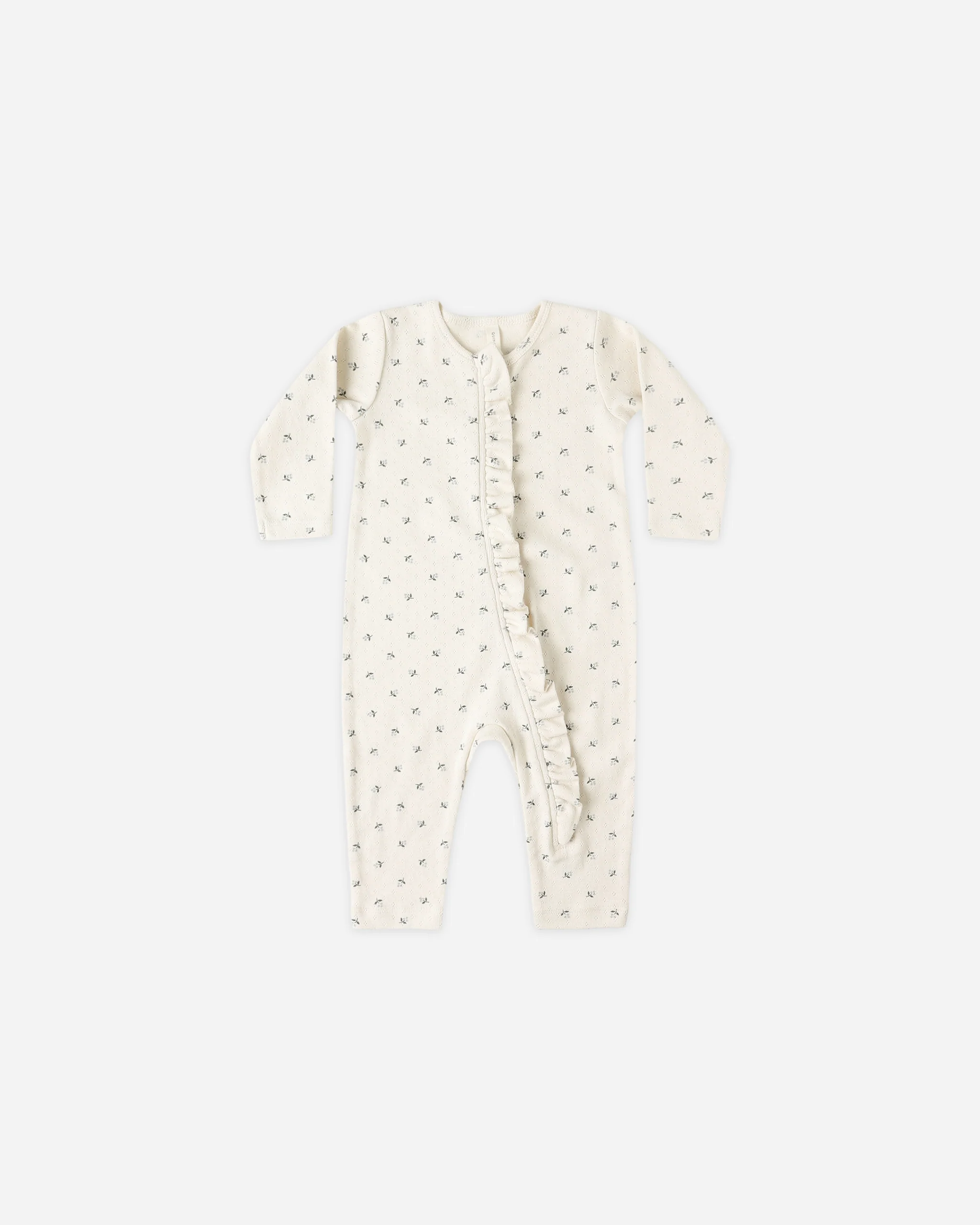 Ruffle Jumpsuit Blue Ditsy