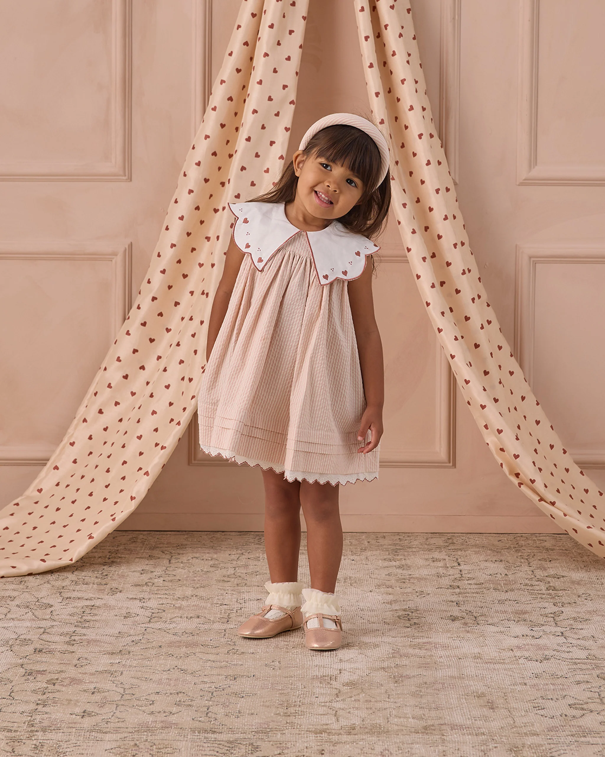 Ruffle Socks Ivory, Blush - Image 2