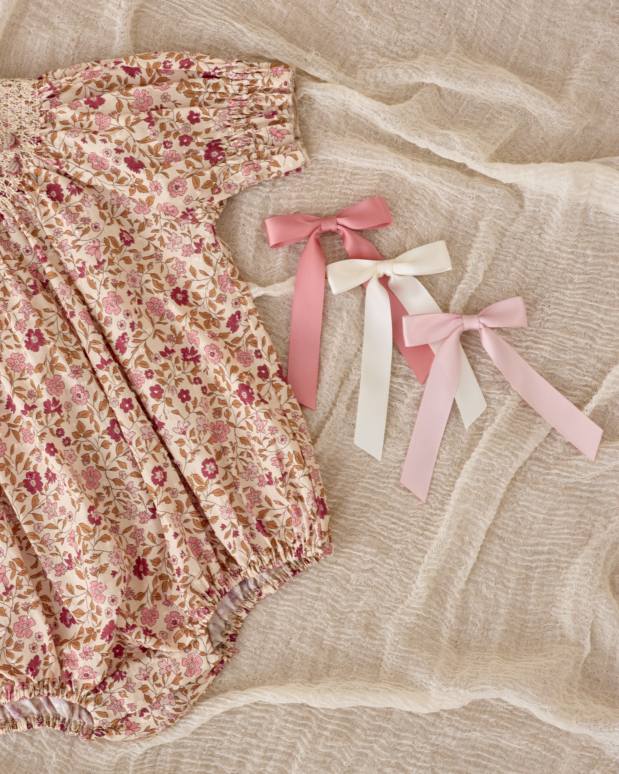 Satin Ribbon Bows Ivory, Rose, Raspberry - Image 6