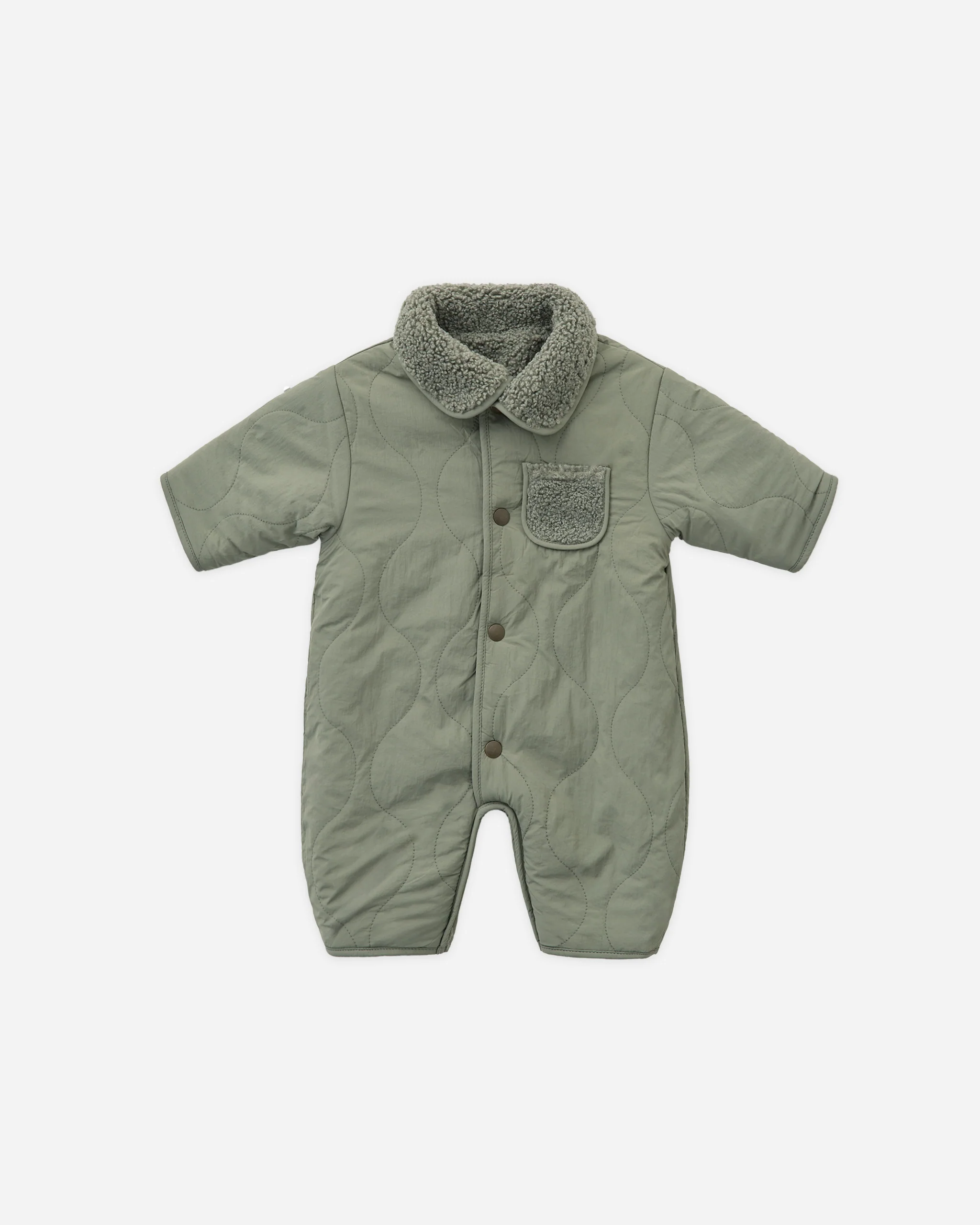 Shearling Jumpsuit Forest - Image 2