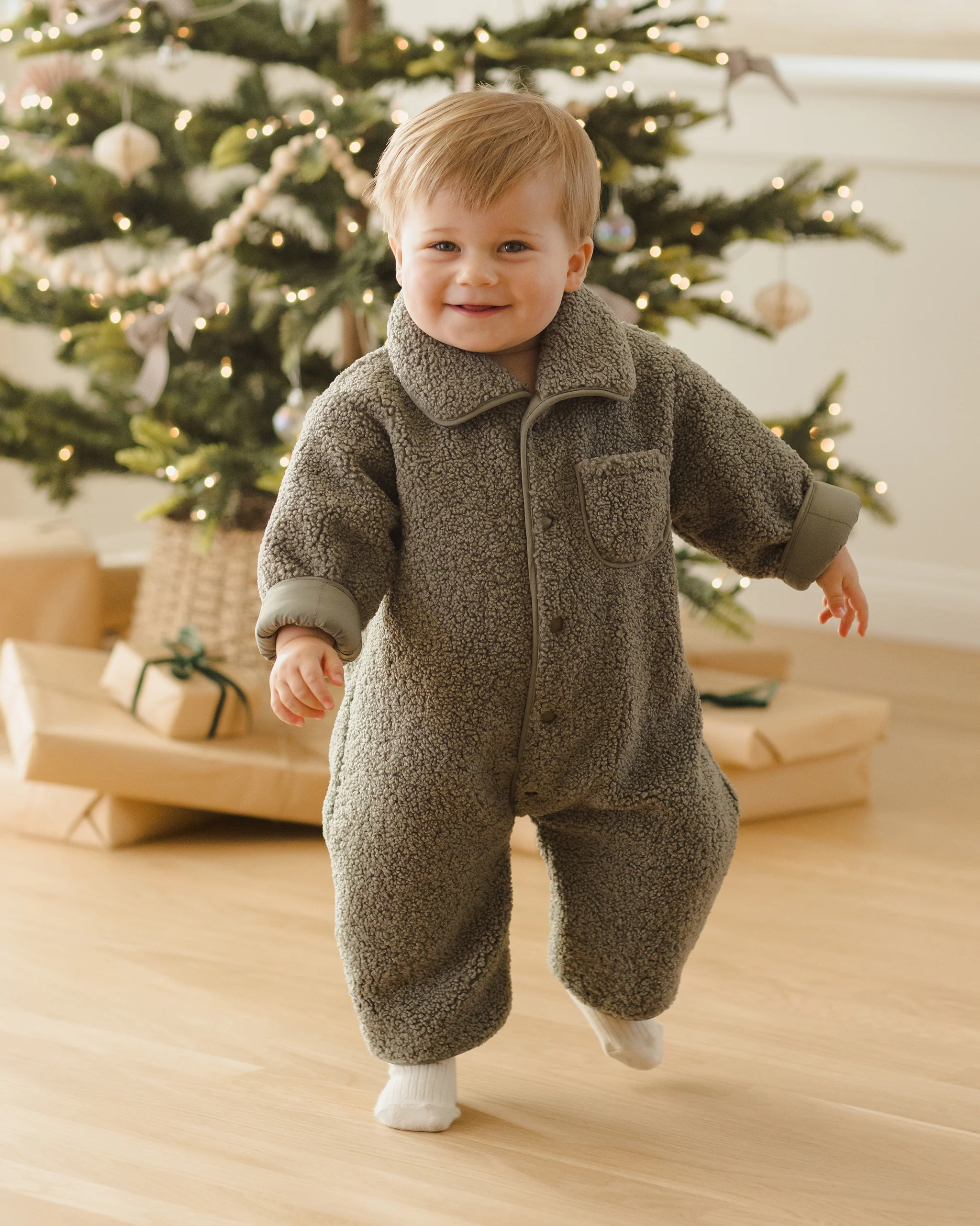 Shearling Jumpsuit Forest - Image 3