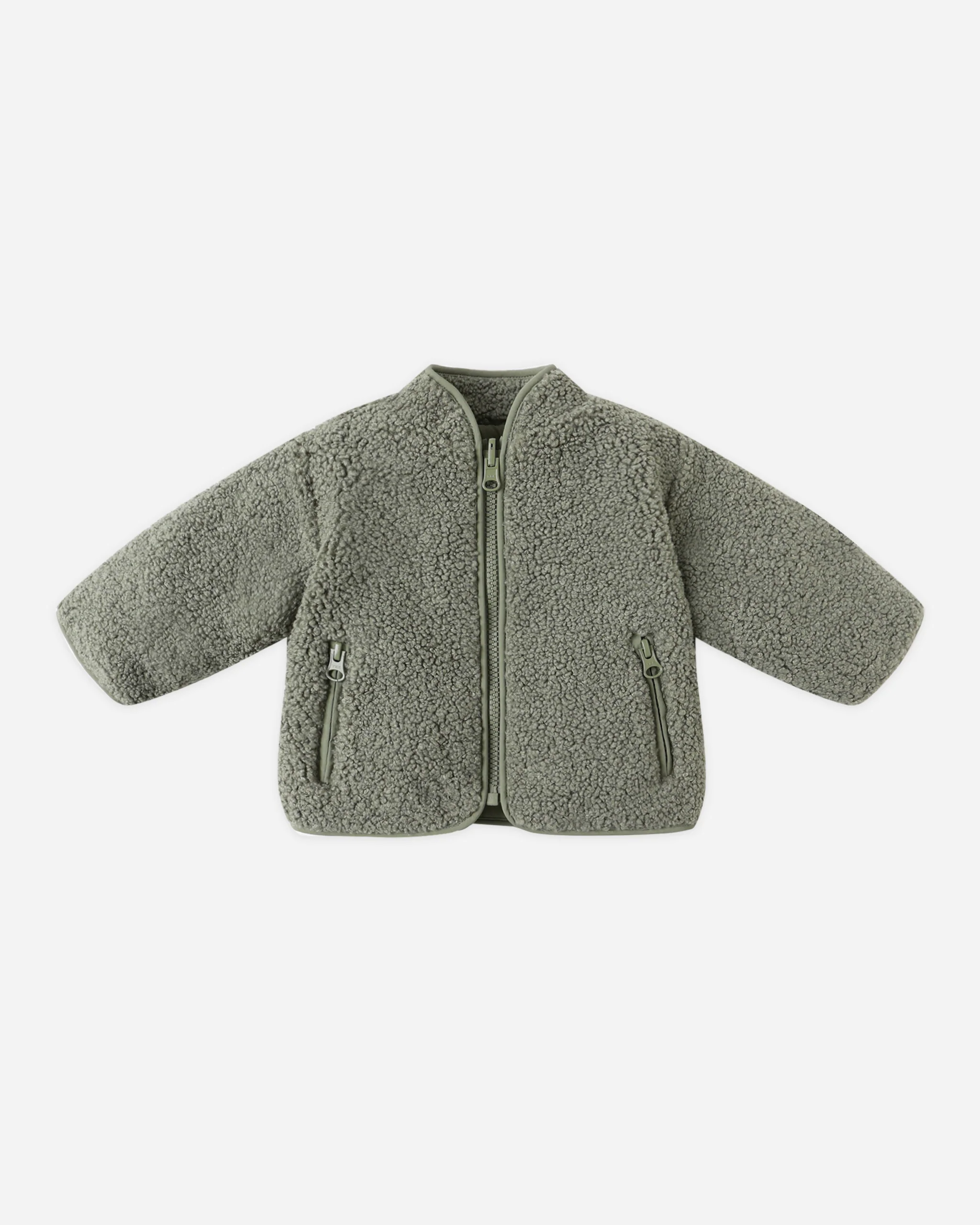 Shearling Zip Jacket Forest