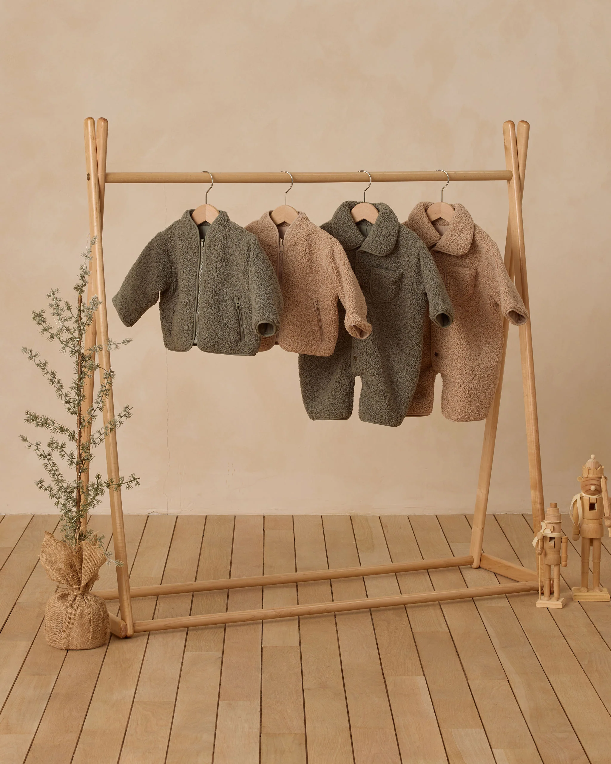 Shearling Zip Jacket Forest - Image 6