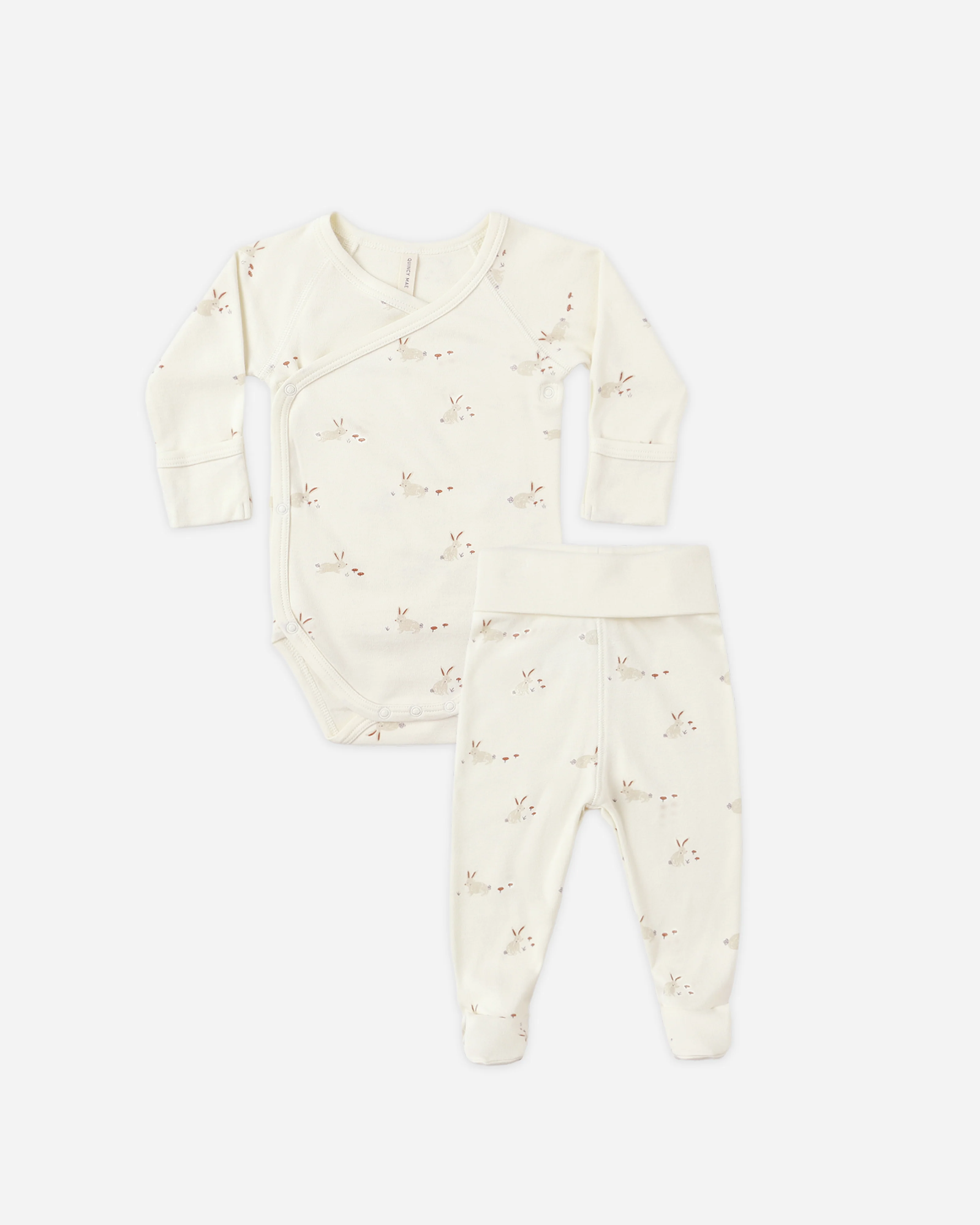 Side Snap Bodysuit + Pant Set Bunnies