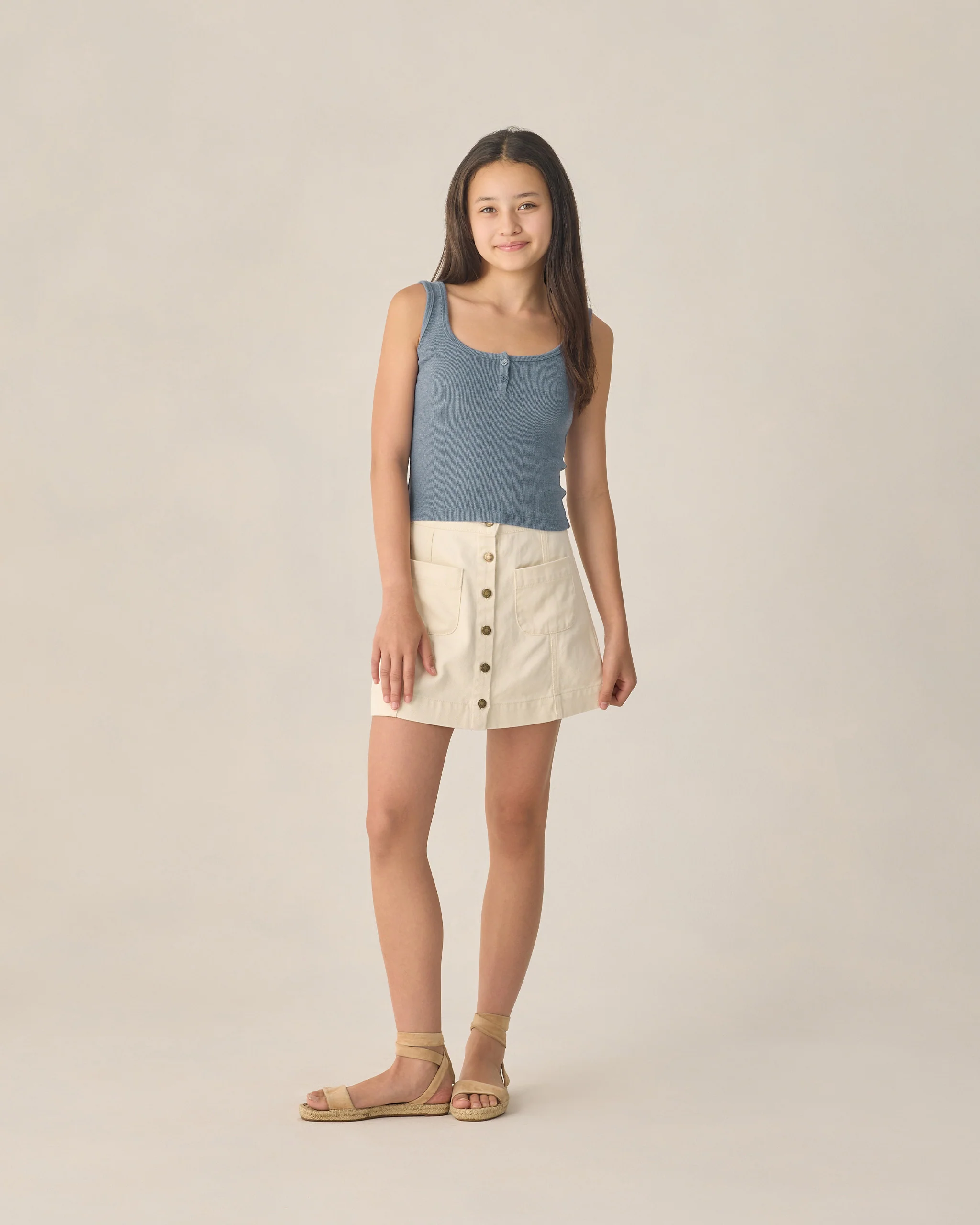 Teen Denver Mini Skirt Natural - Image 3