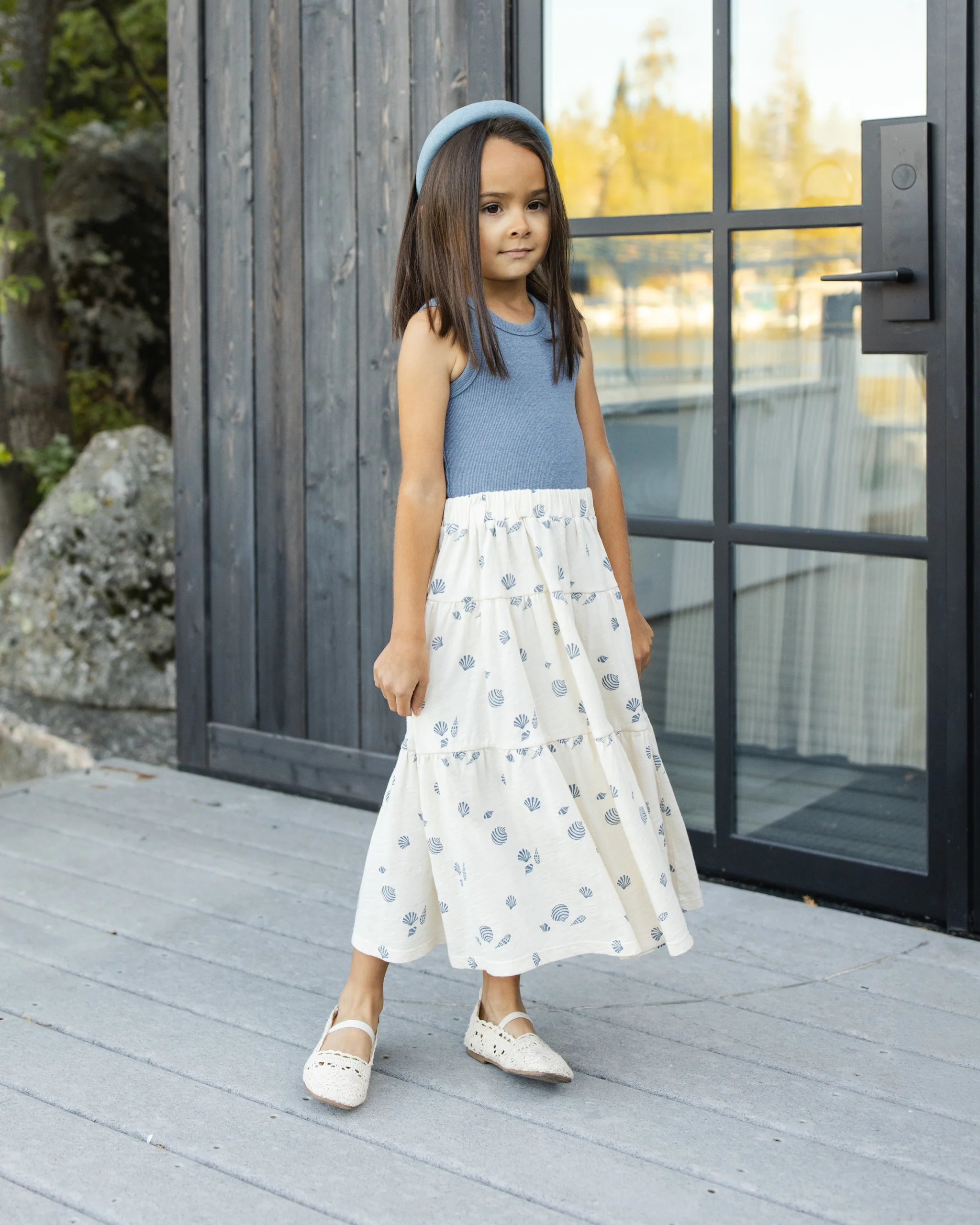 Tiered Midi Skirt Seashells - Image 4