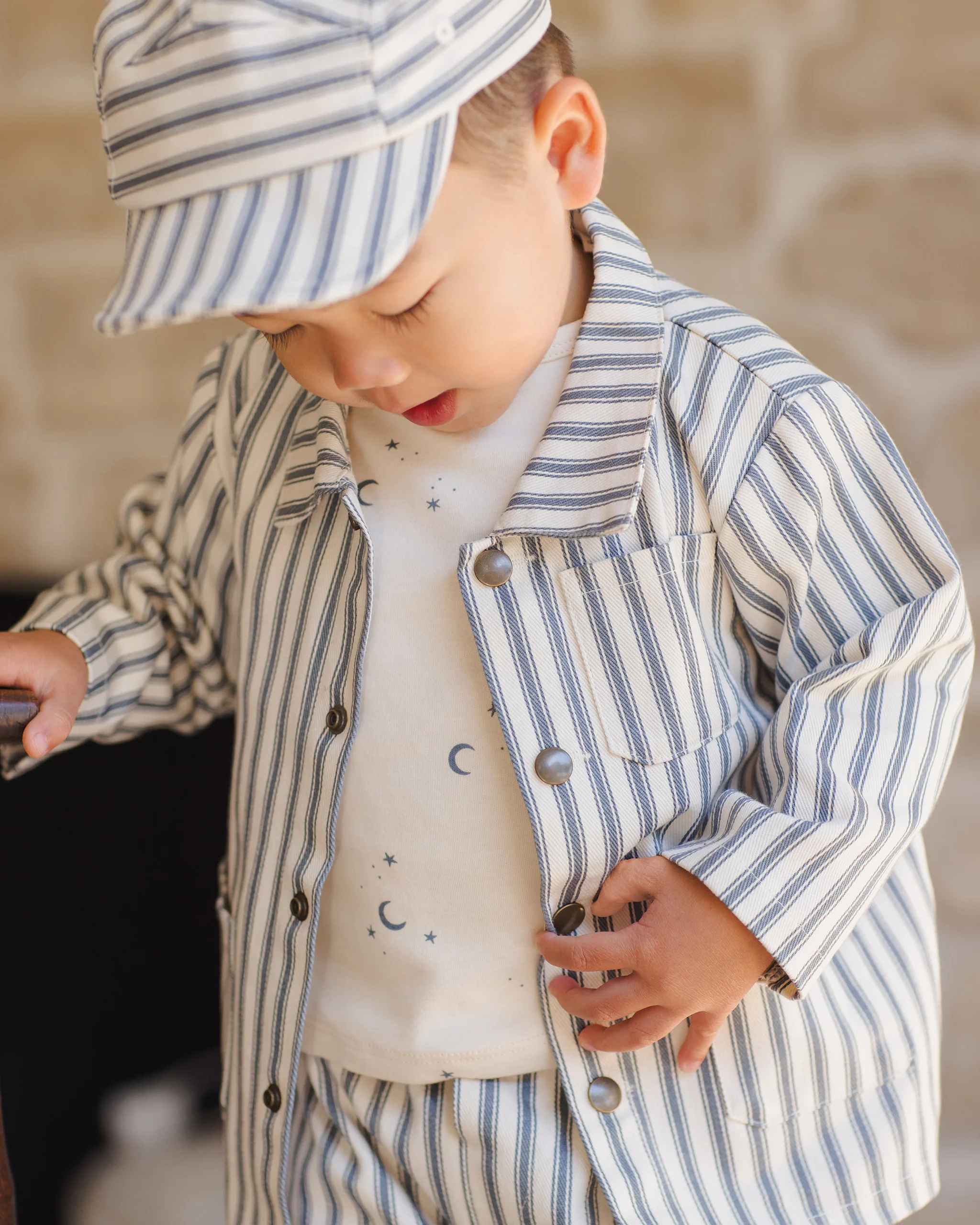 Utility Jacket Ocean Pinstripe - Image 4