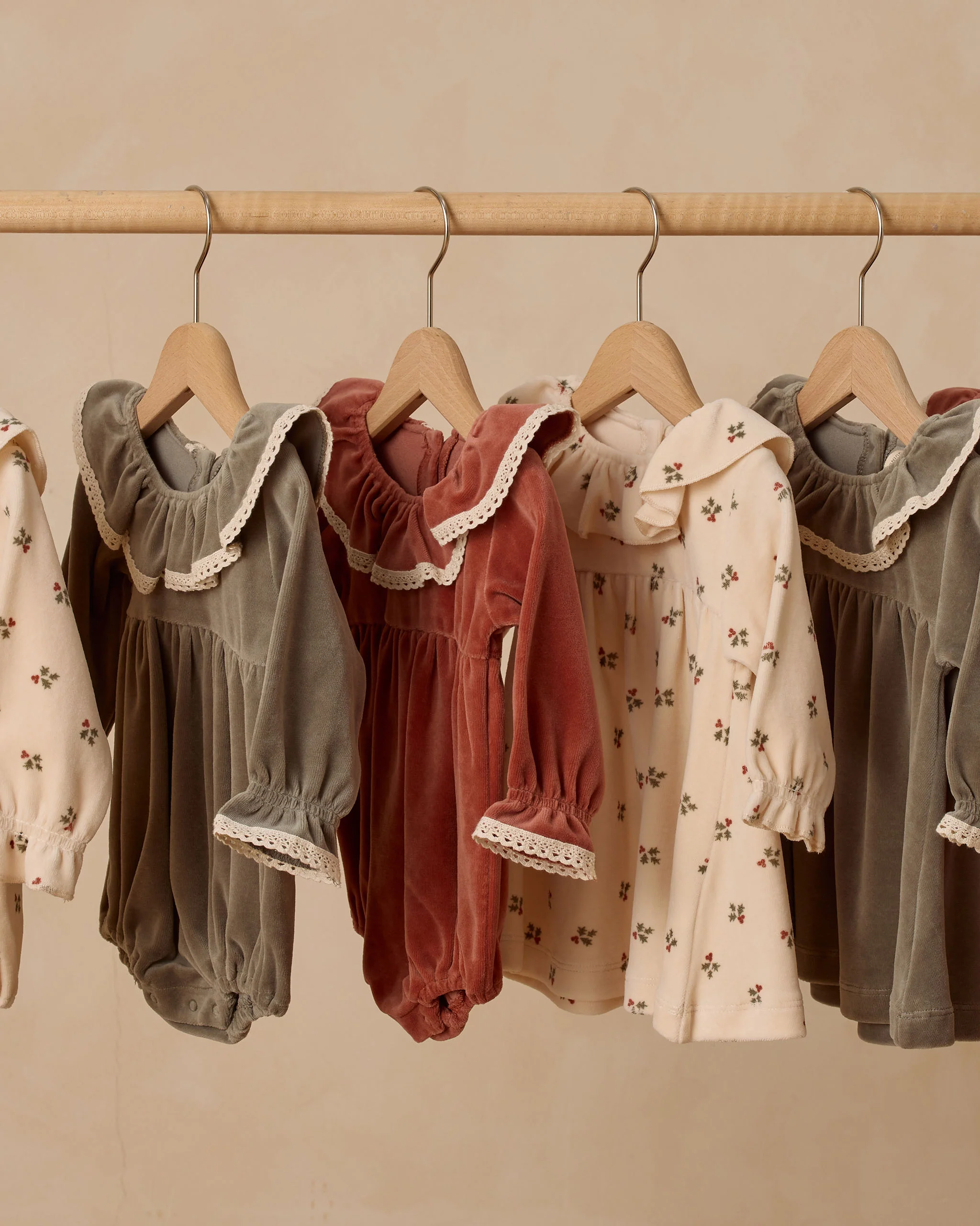 Velour Baby Dress Holly Berry - Image 6