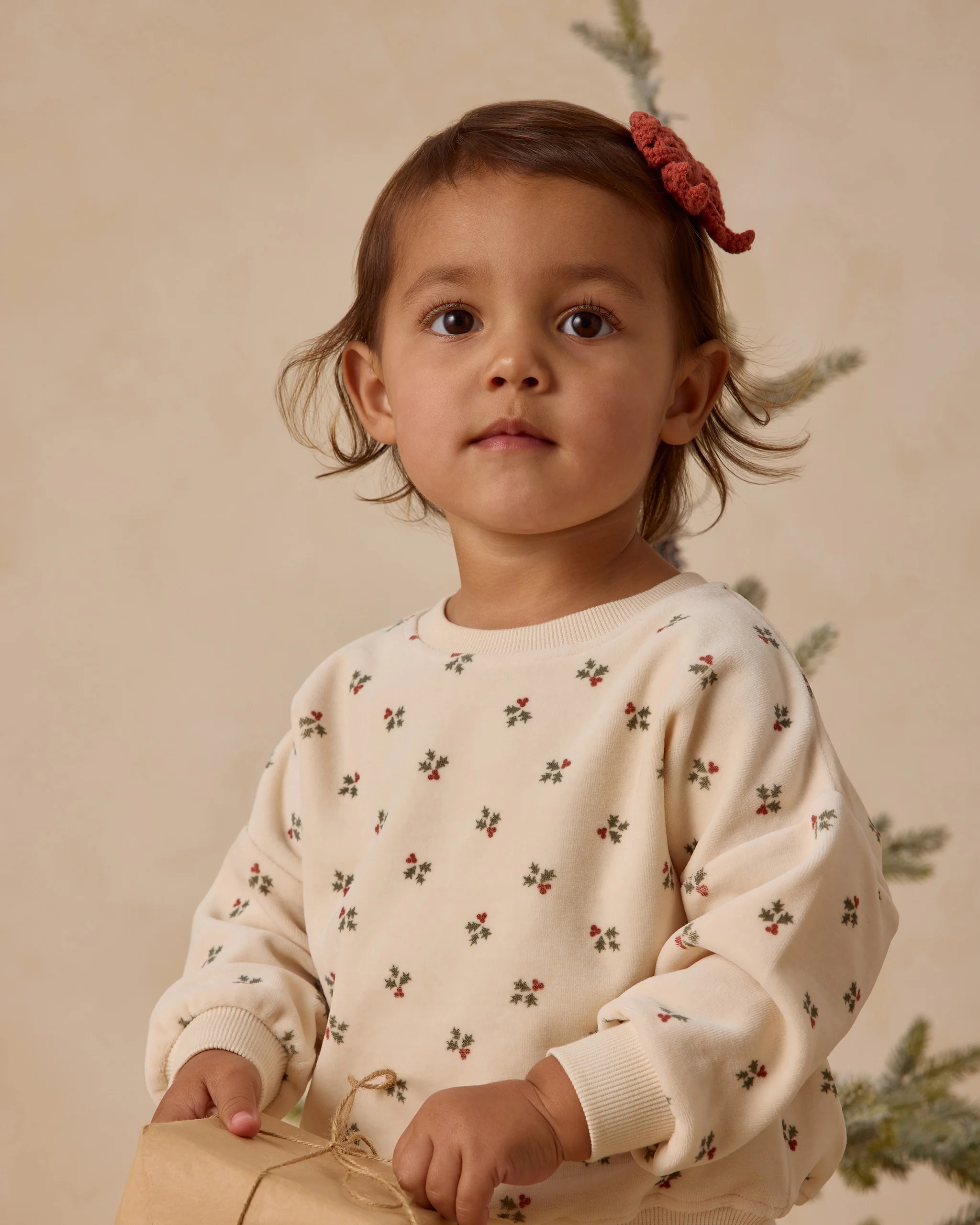 Velour Relaxed Sweatshirt Holly Berry - Image 3