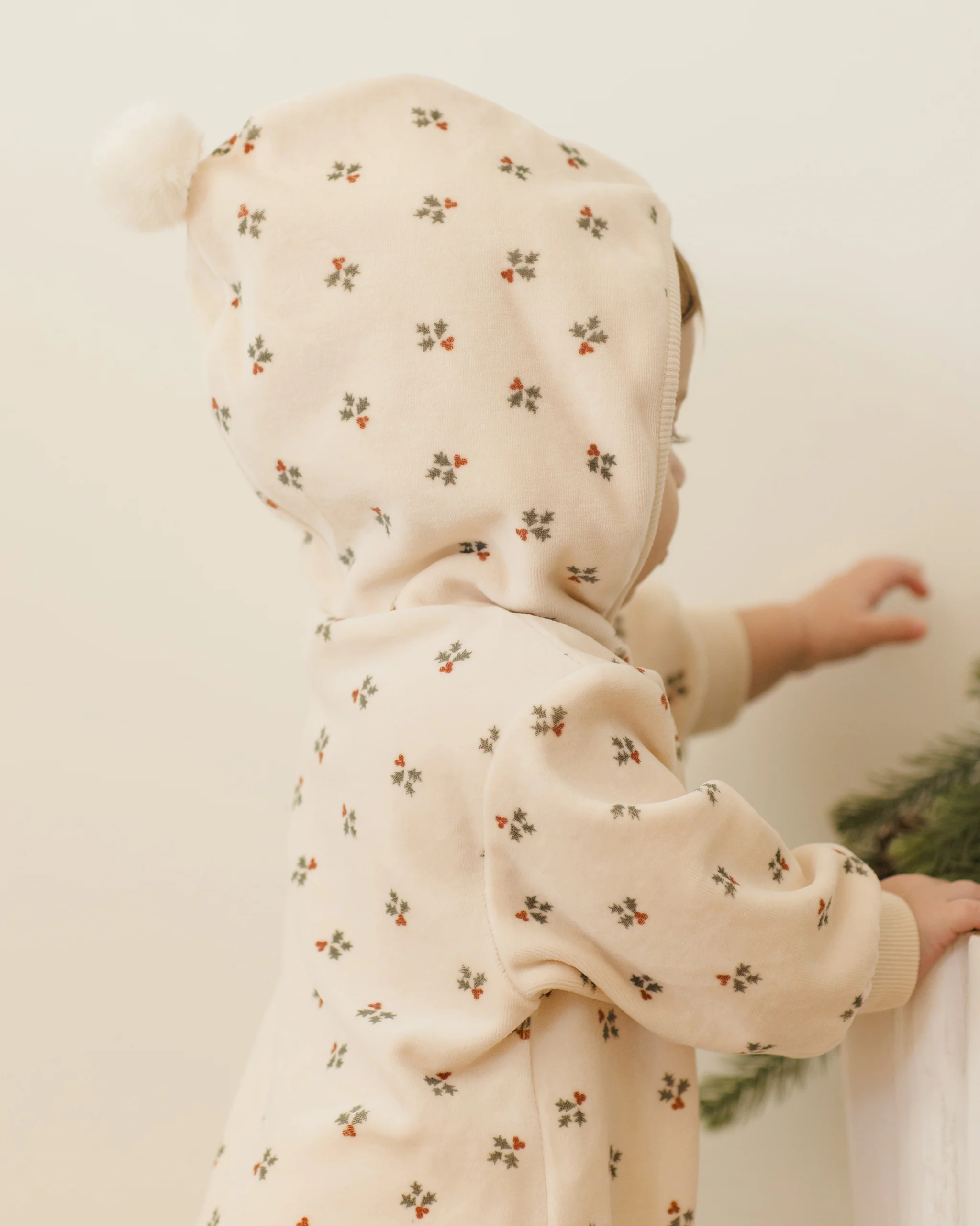 Velour Zip Jumpsuit Holly Berry - Image 4