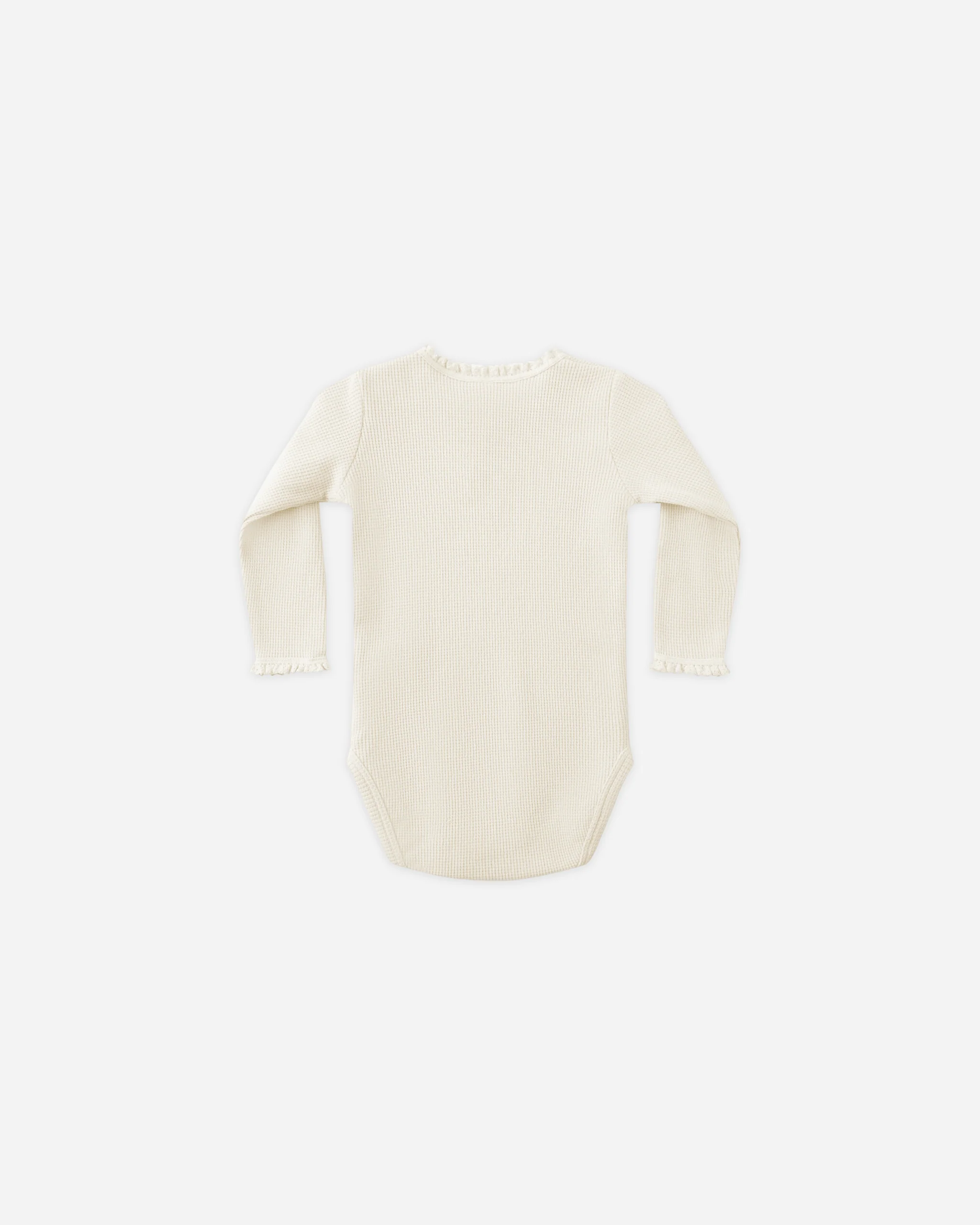 Waffle Long Sleeve Bodysuit Natural - Image 2