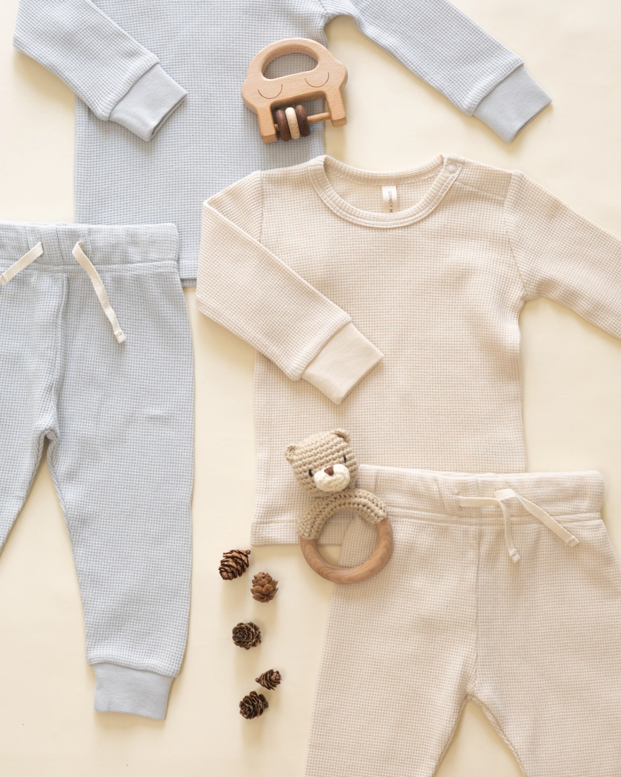 Waffle Top + Pant Set Natural - Image 6
