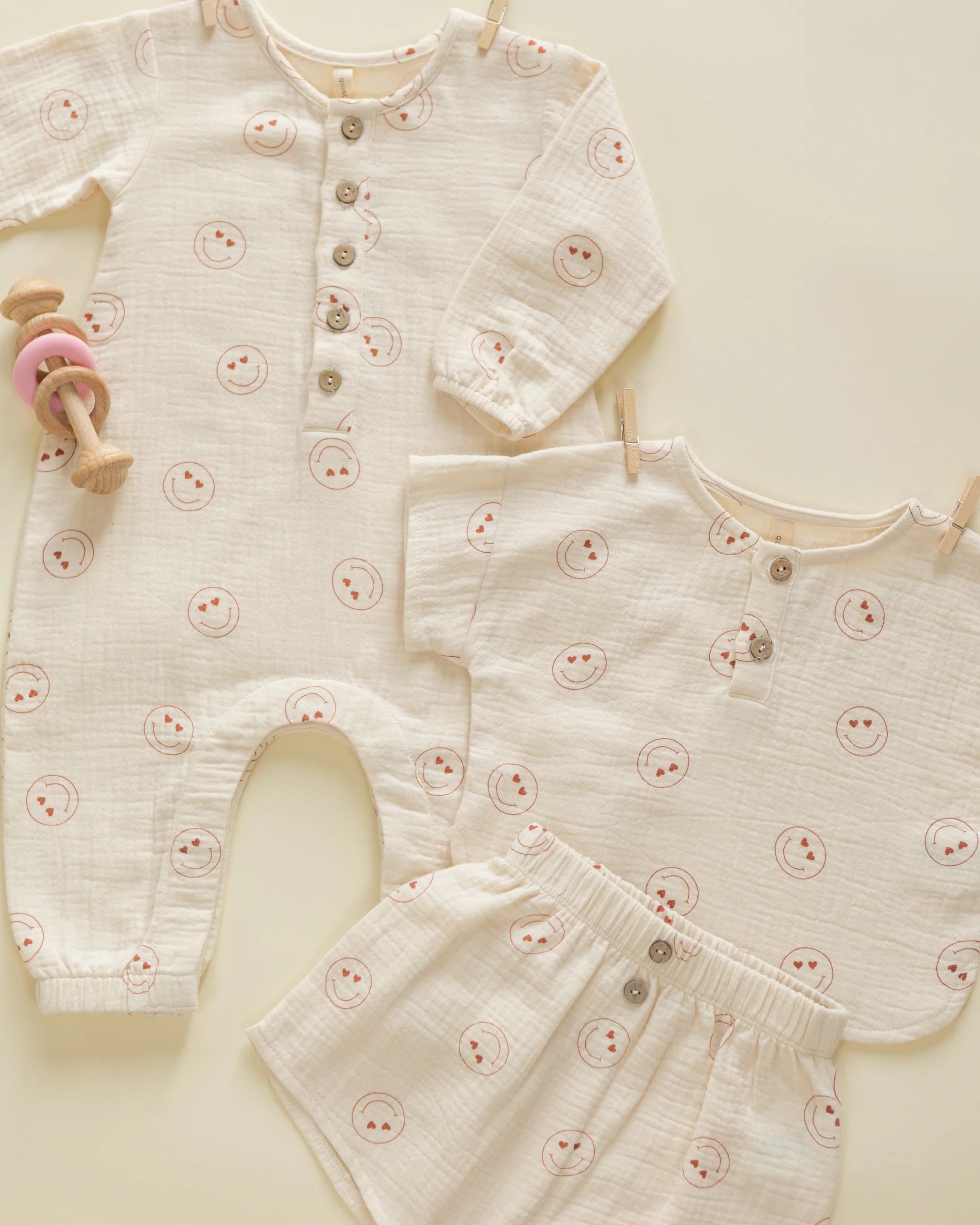 Woven Boxy Top + Short Set Heart Eyes - Image 5