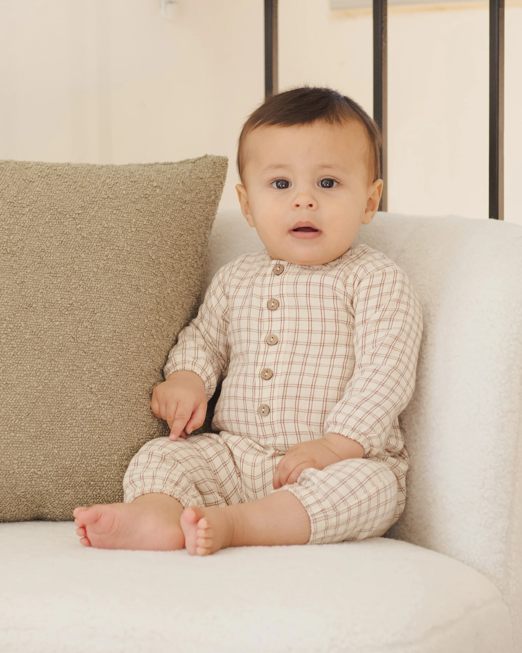 Woven Jumpsuit Cedar Check - Image 2