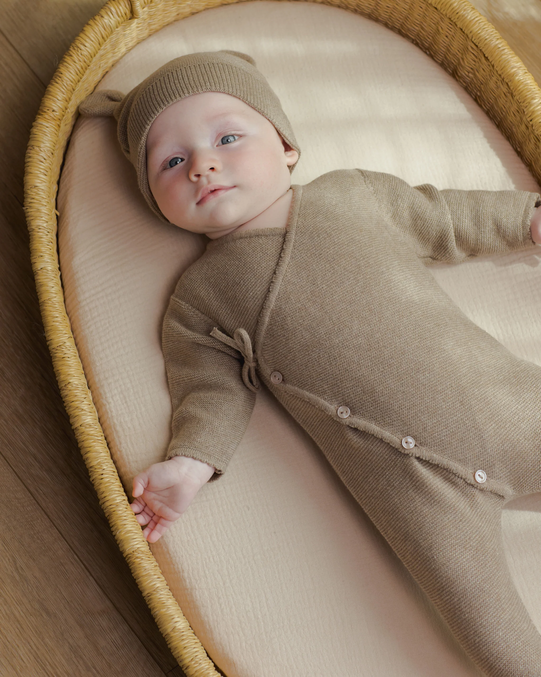 Baby Bear Beanie Heathered Mocha - Image 4