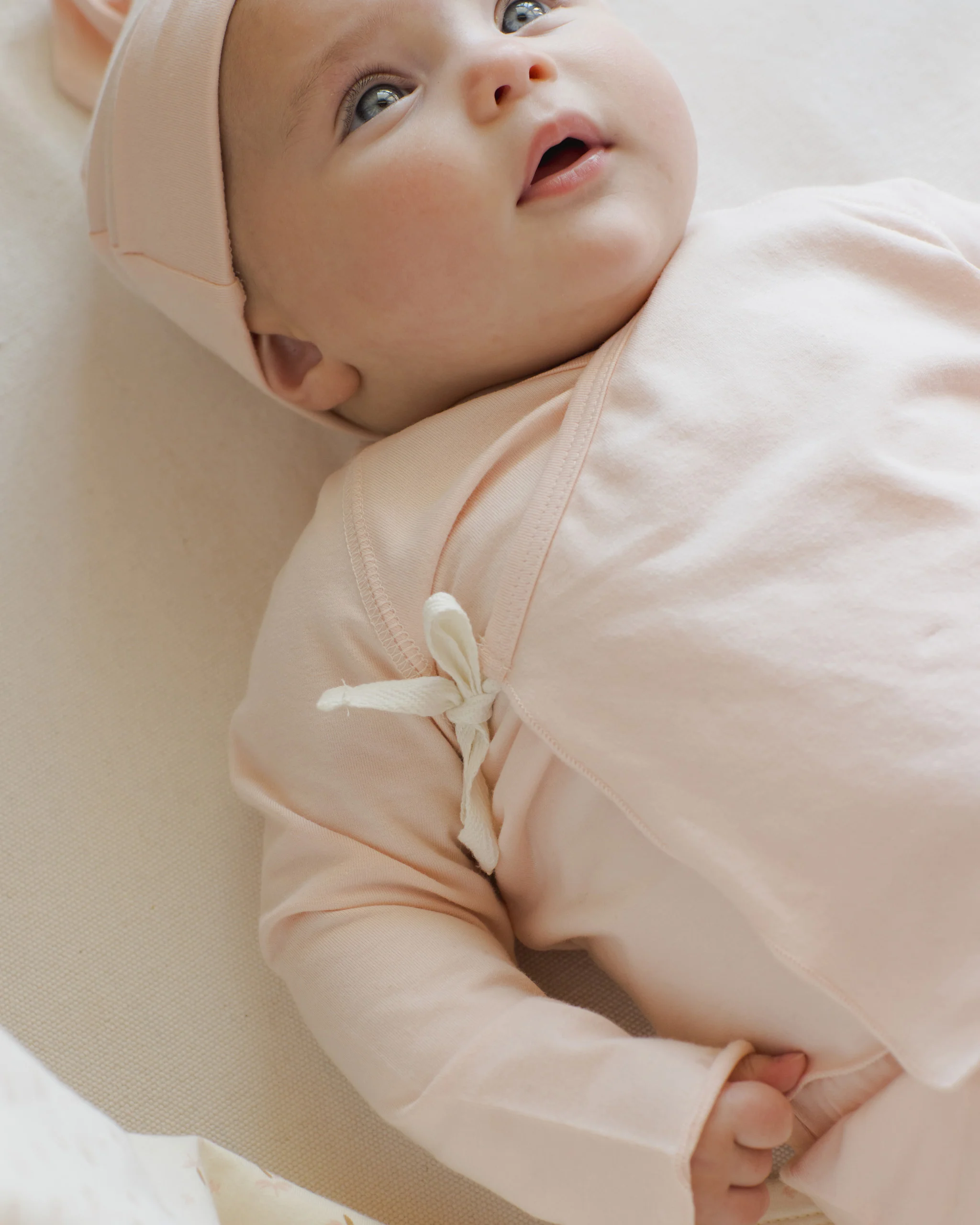 Wrap Top + Footed Pant Set Petal - Image 2