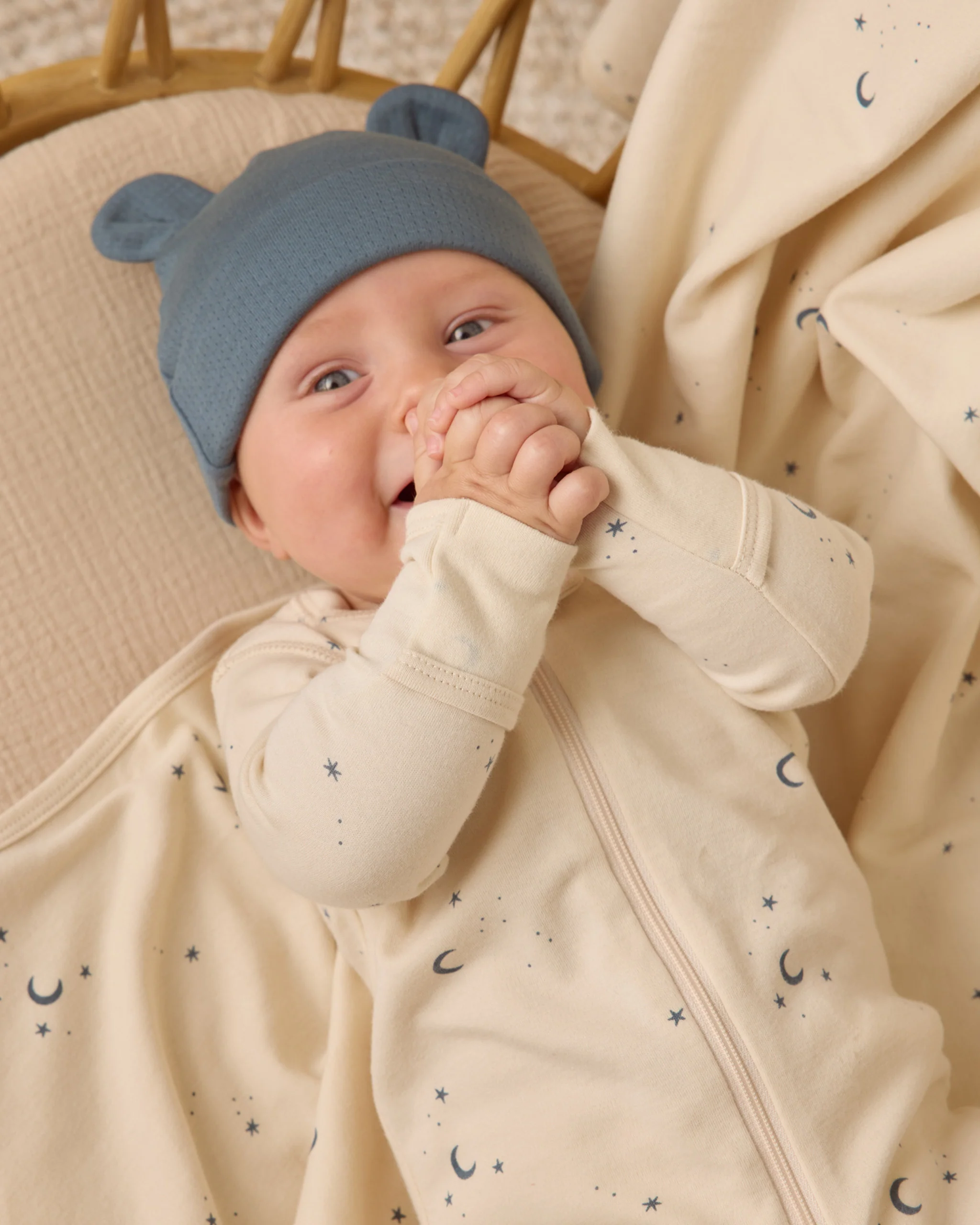 Zip Long Sleeve Sleeper Footie Moons - Image 6
