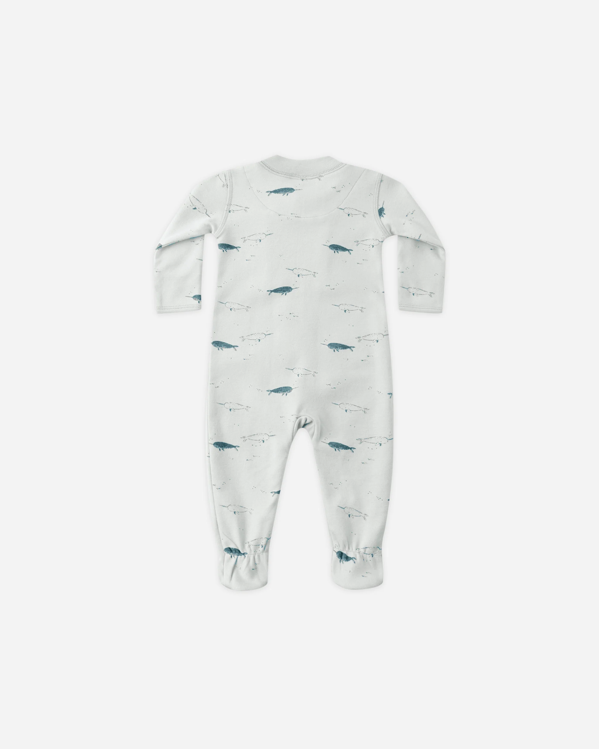Zip Long Sleeve Sleeper Footie Narwhals - Image 2
